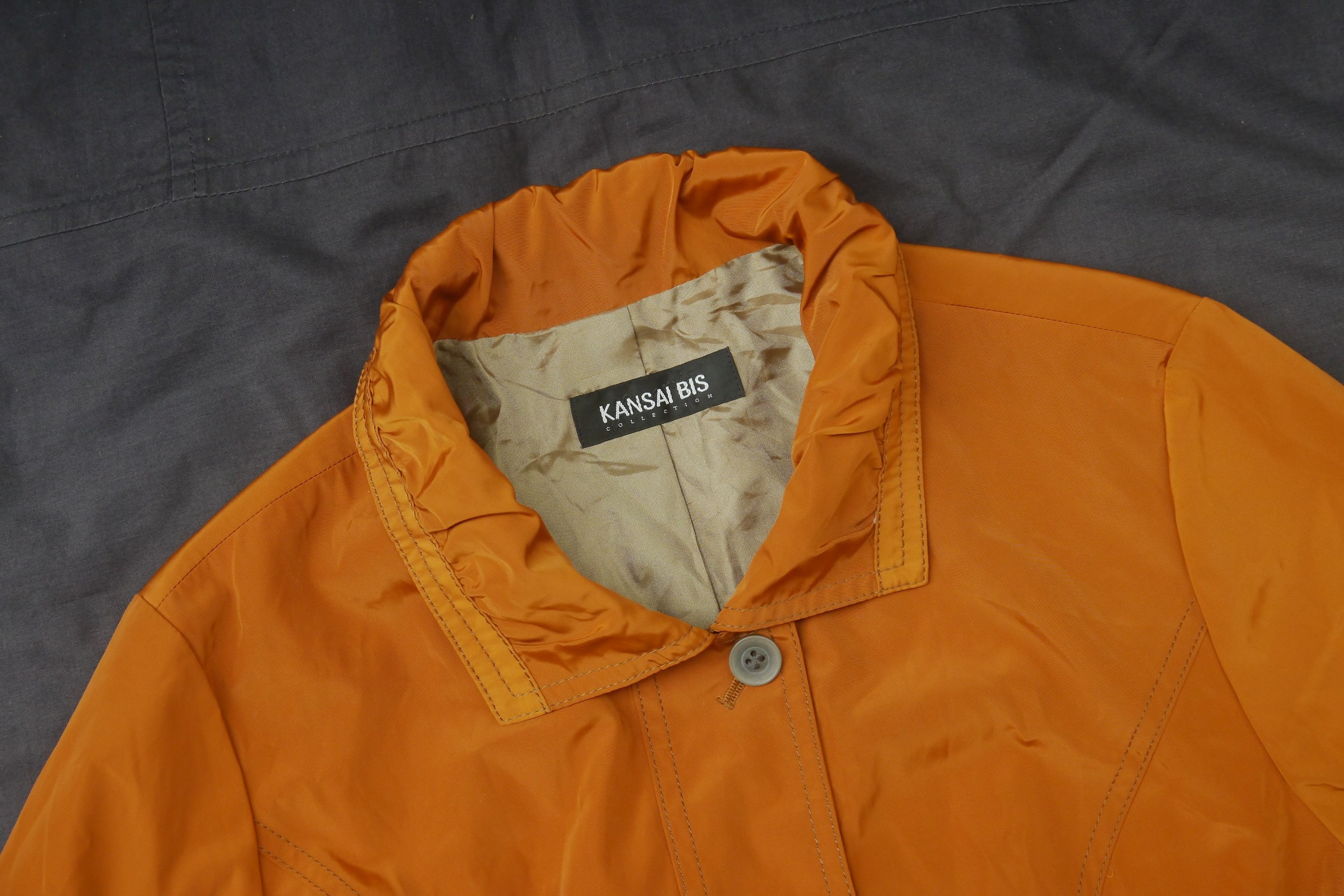 Kansai Yamamoto (J824) Kansai Bis Collection Orange Polyester Coat Sz 9 Size S / US 4 / IT 40 - 3 Thumbnail