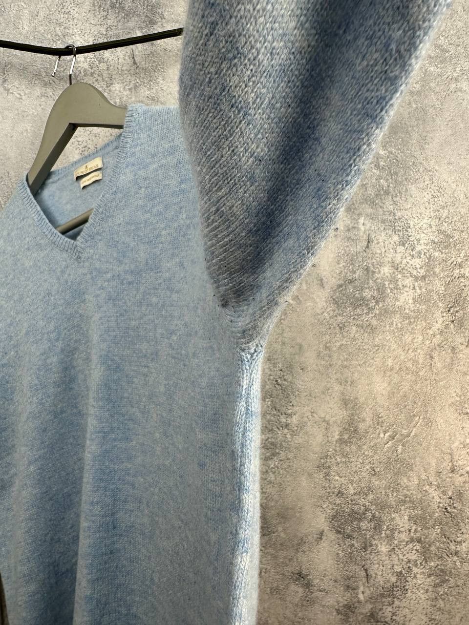 Other House of Bruar V-Neck Lambs Wool Sweater Light Blue Jumper Size US M / EU 48-50 / 2 - 9 Thumbnail