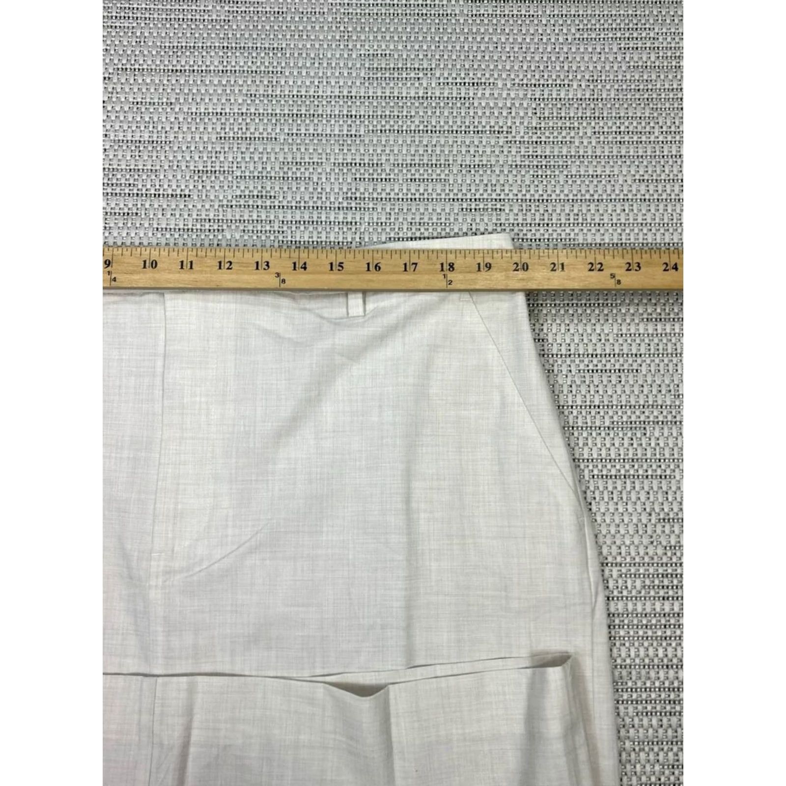 Ann Taylor Ann Taylor Skirt Midi Womens 18 Beige Stretch Front Zipper Slit Vintage No Size 40" / US 18 - 5 Thumbnail