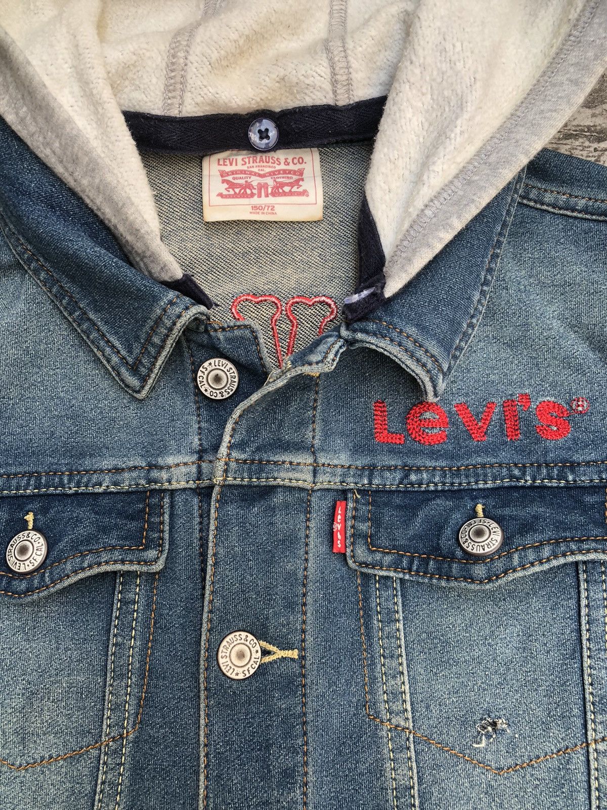 Levi's Levi’s Jeans Jacket Hoodie Patchwork Number Nine LGB Style Size US M / EU 48-50 / 2 - 9 Thumbnail