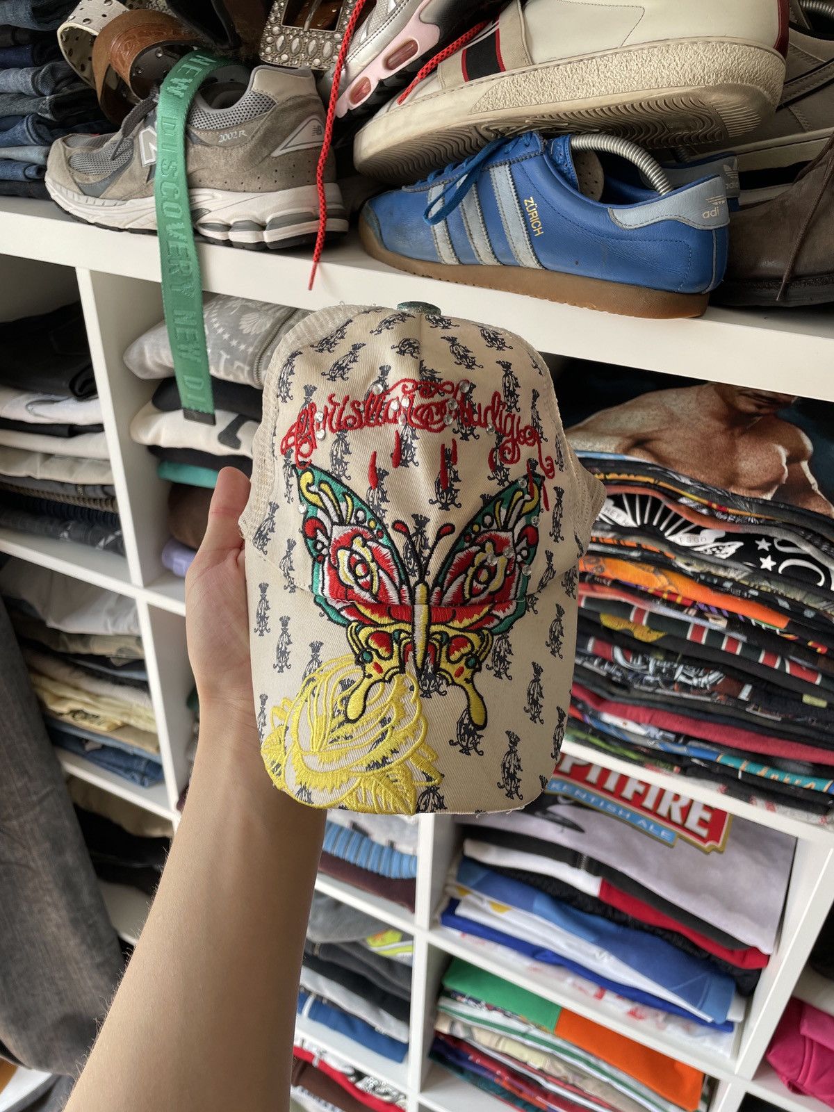 Christian Audigier × Ed Hardy Ed Hardy Cap All Over Print Big Logo By Christian Audigier Size ONE SIZE - 2 Thumbnail