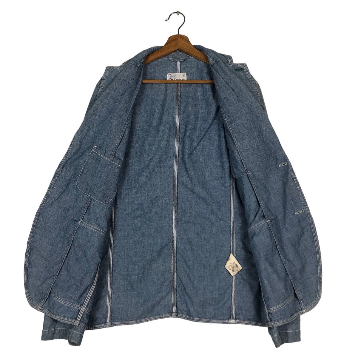 Japanese Brand Vintage Denim Chore Jacket Coen Tokyo Inspire Kapital 45RPM Size US L / EU 52-54 / 3 - 13 Thumbnail