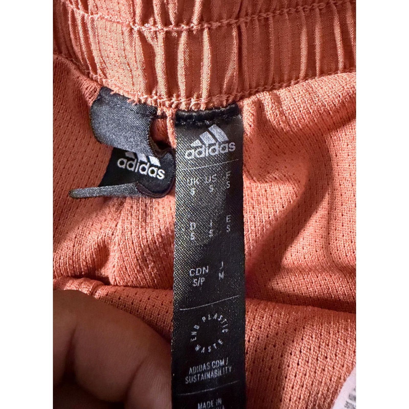 Adidas Adidas Shorts Mens M Orange Aeroready 7" Running Gym Training Lightweight Moisture Wicking Pockets Elastic Waist Size US 31 - 4 Thumbnail