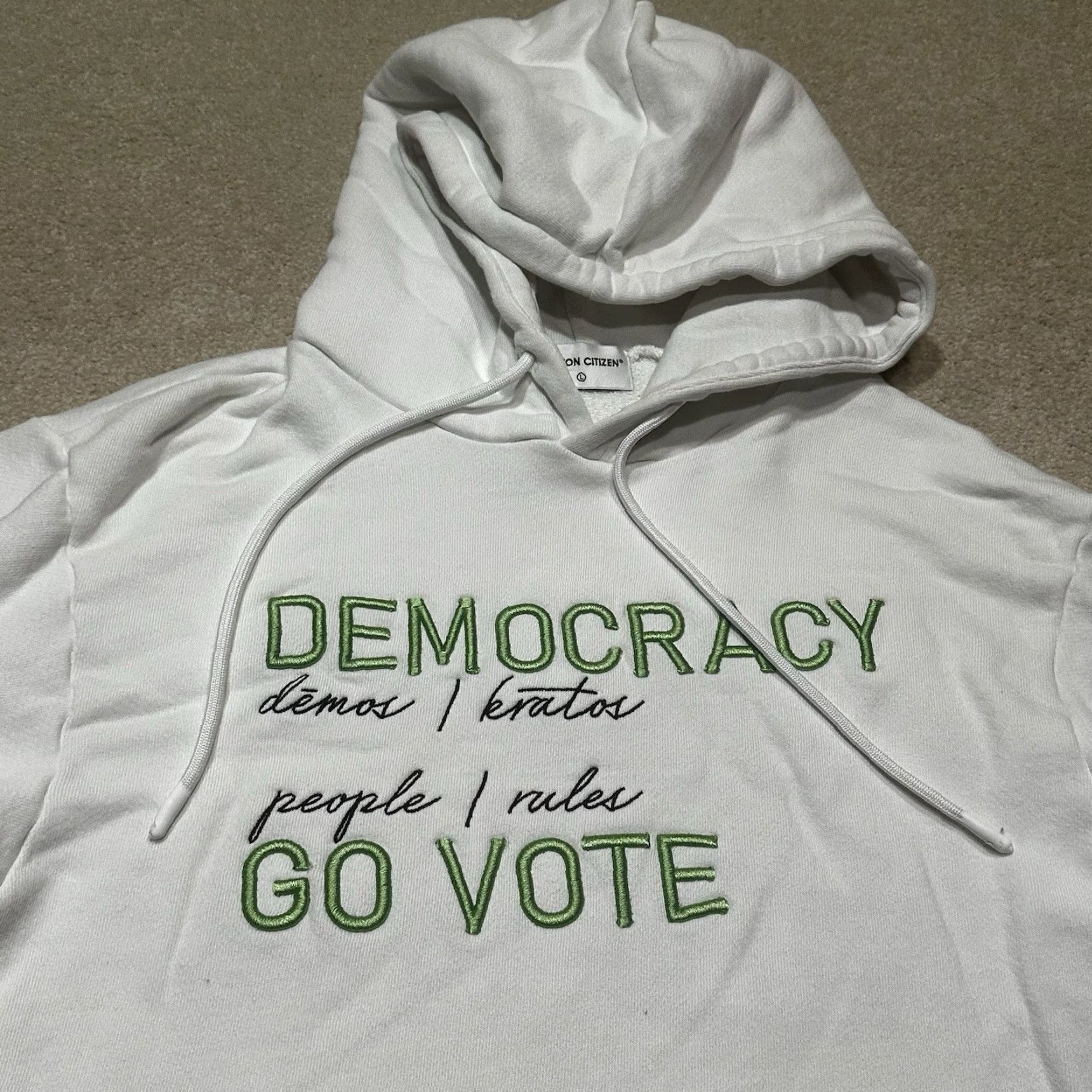 Cotton Citizen Hoodie Sweatshirt Mens Large White Regular Hooded Pullover Knit