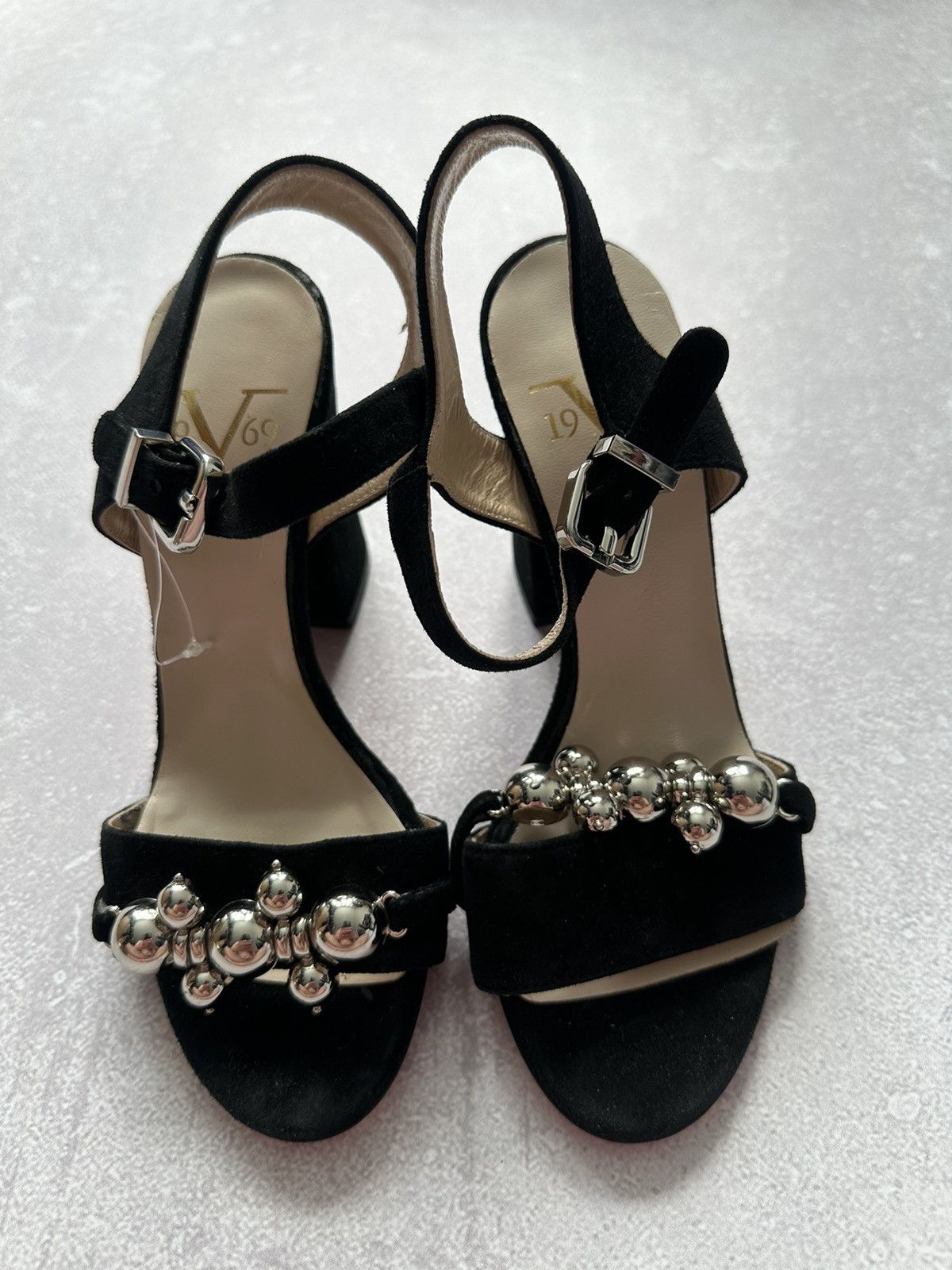 Versace versace 1969 shoes women platform black sz 36 made in Italy Size US 6 / IT 36 - 9 Thumbnail