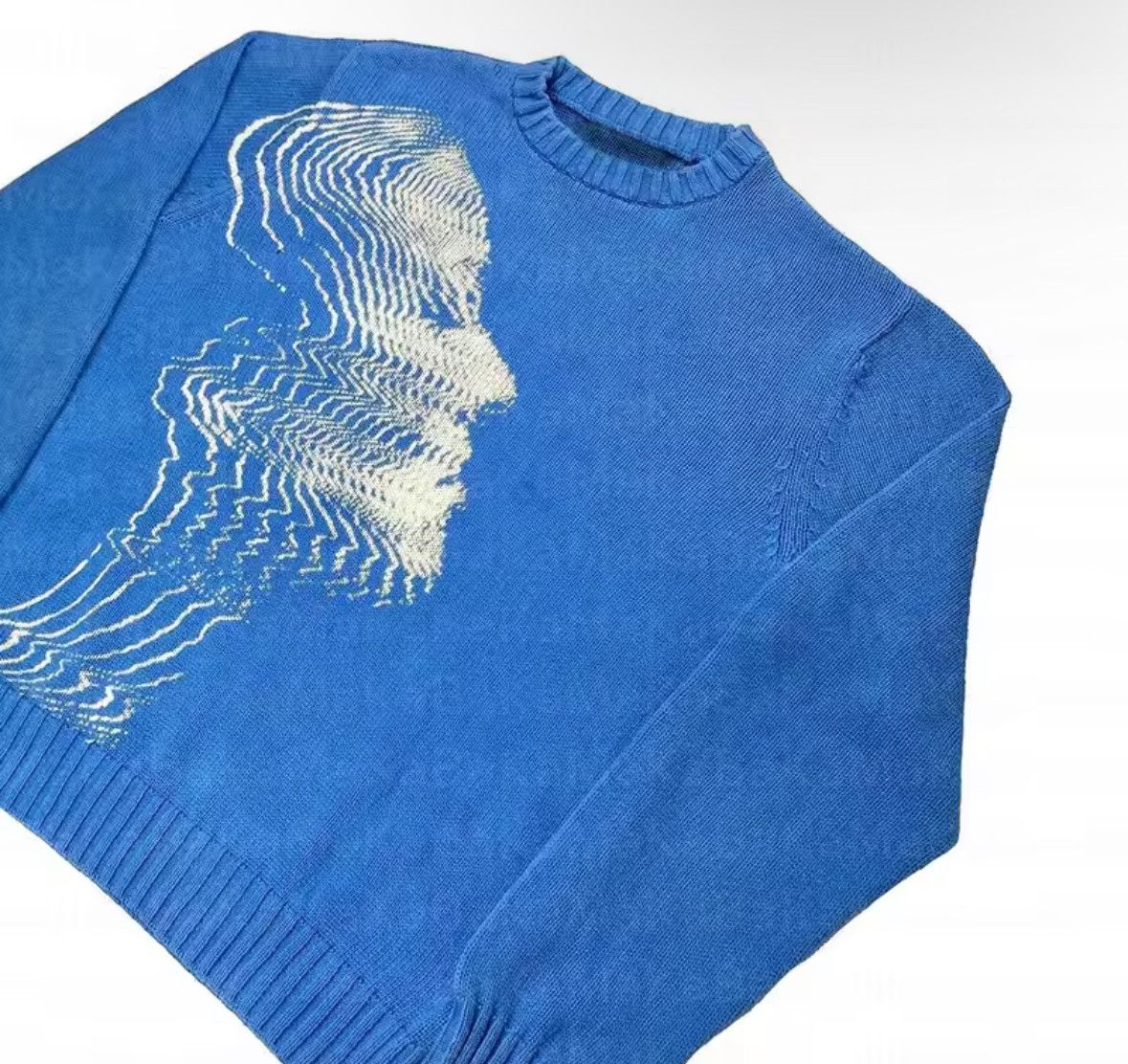Japanese Brand Streetwear Vintage Face Portrait Sweater Men Women Knitwear Size US XL / EU 56 / 4 - 3 Thumbnail