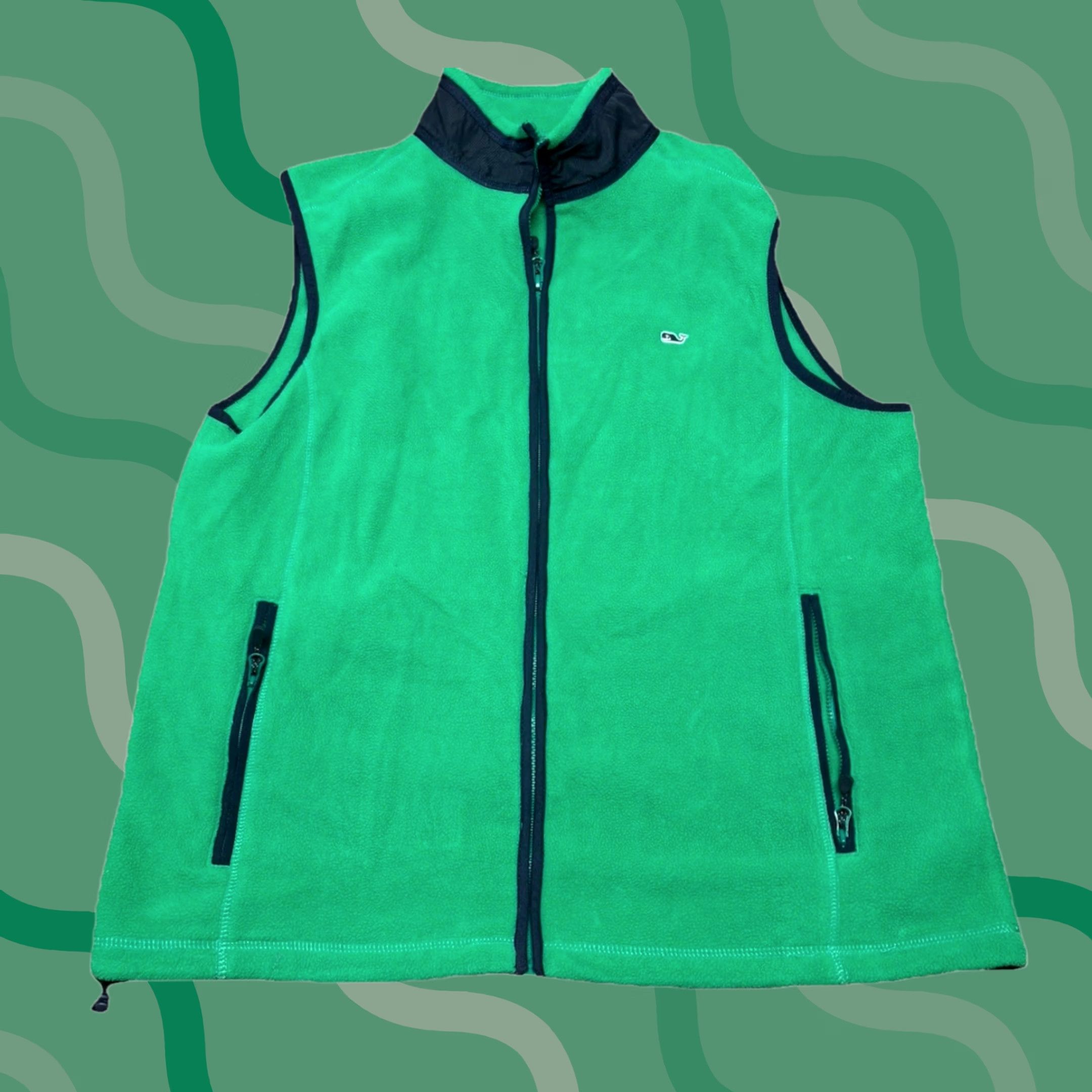Vineyard Vines Vineyard Vines Green Harbor Fleece Vest Full Zip Men’s Size M Q6 Vest Green M Mens Size US M / EU 48-50 / 2 - 1 Thumbnail