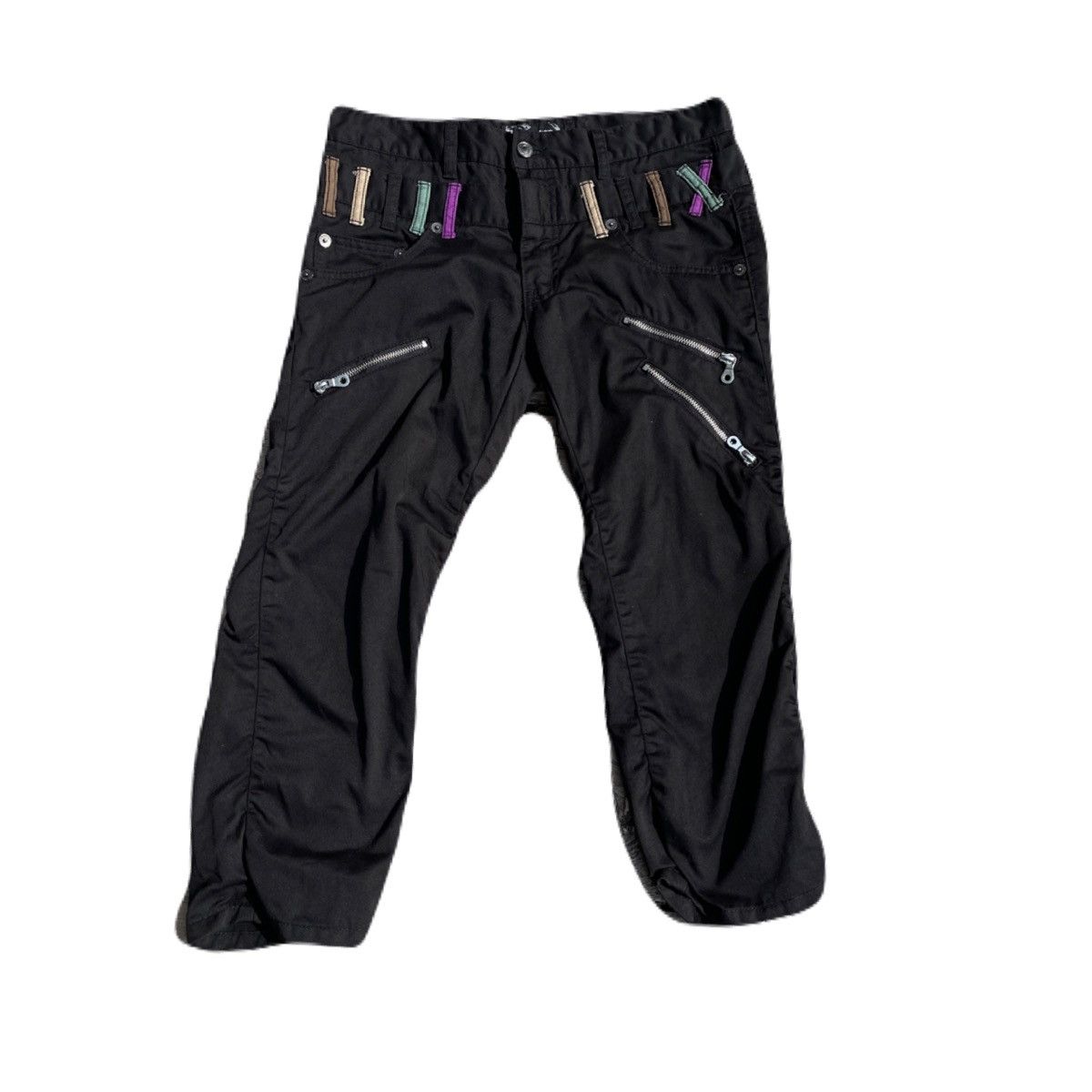 If Six Was Nine 2000s Japanese archive Vkei Double Waist Zip Gather Pants Size US 29 - 2 Thumbnail