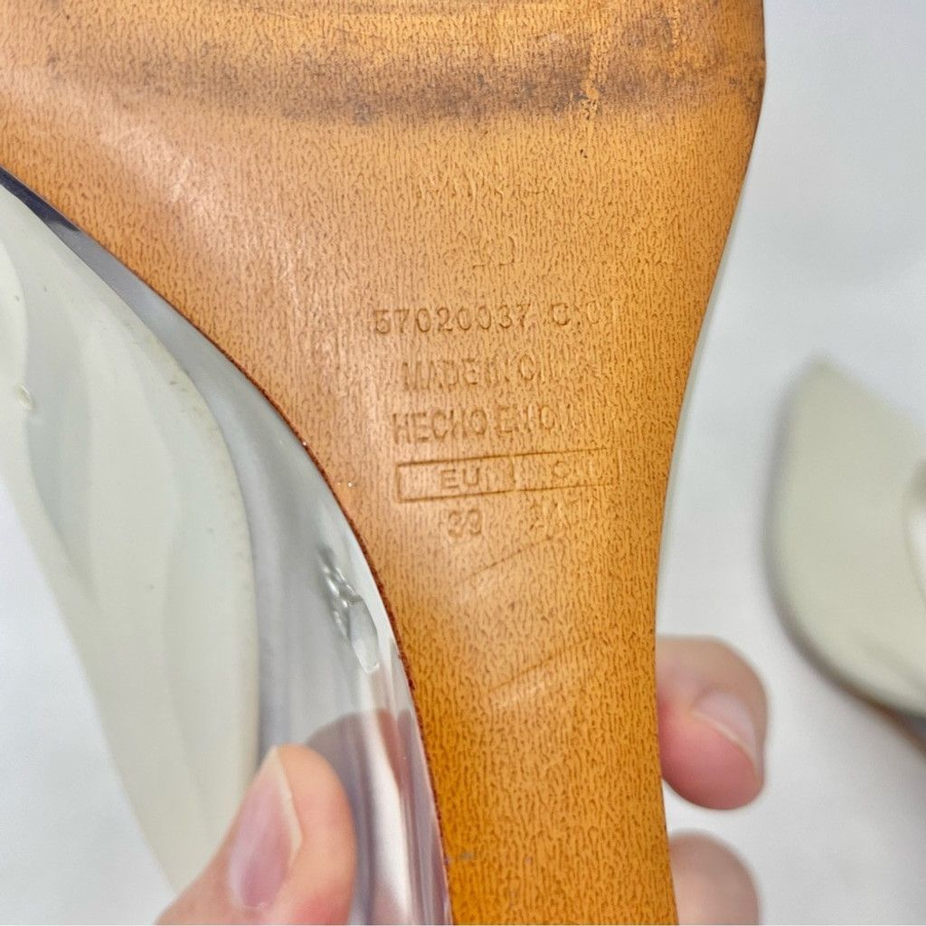 Mango Mango Transparent Vinyl Pointy Toe Sculptural Wedge Shoes 39 Size US 8 / IT 38 - 12 Thumbnail