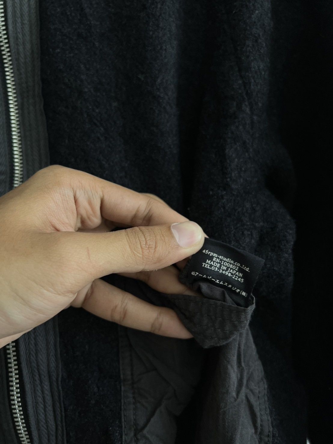 45rpm Faded Black Vintage 45rpm Parka Hoodie Reversible Jacket Size US M / EU 48-50 / 2 - 7 Thumbnail