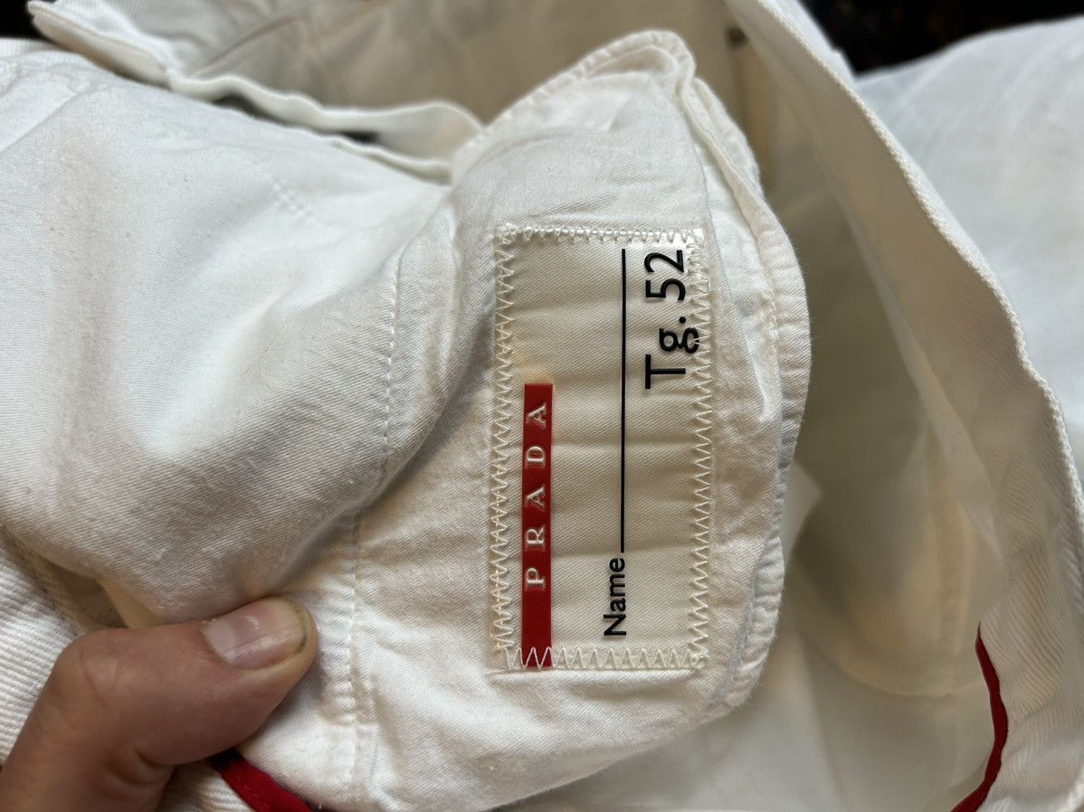 Prada Prada Linea Rossa White Jeans - Size 52 Size US 36 / EU 52 - 17 Thumbnail
