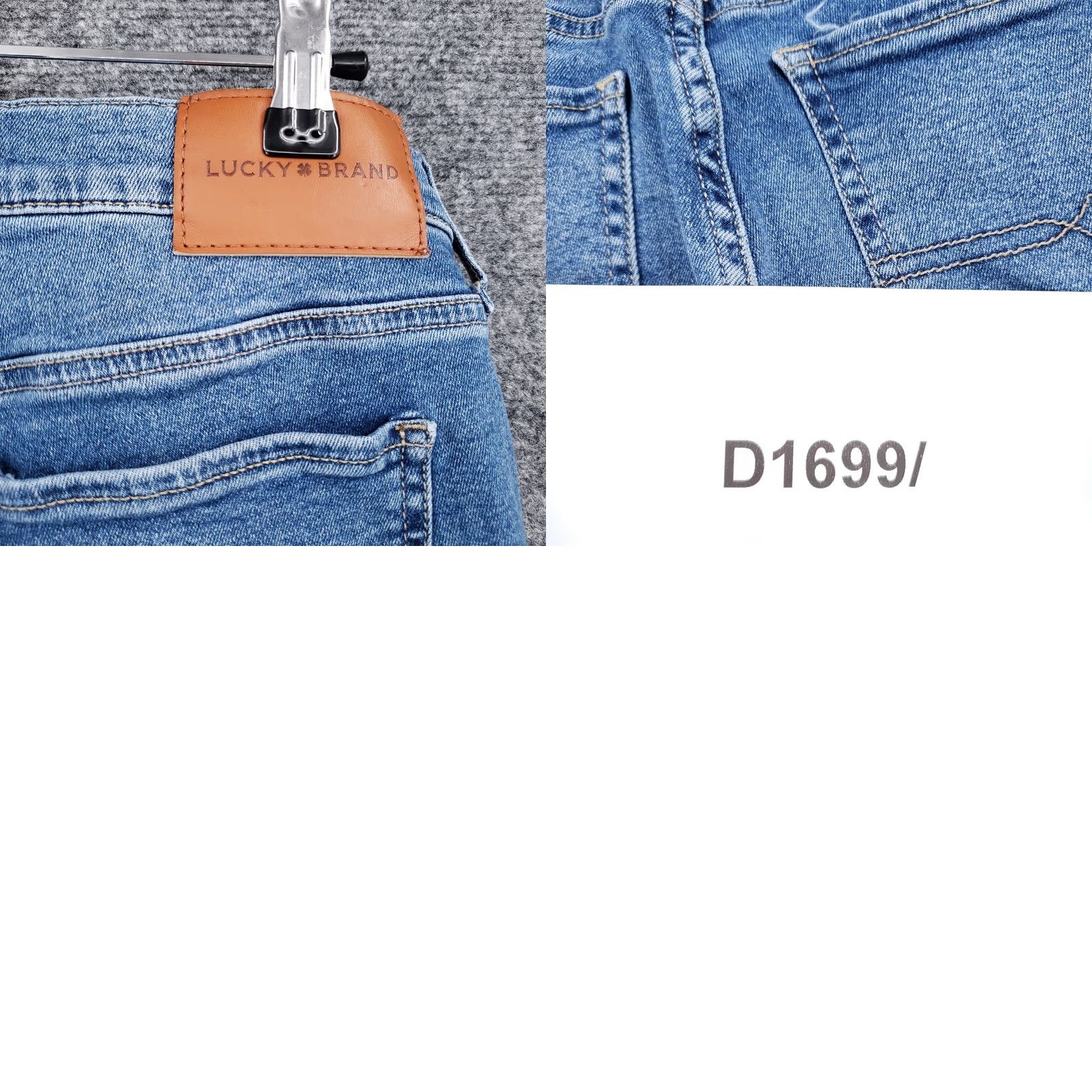 Lucky Brand Lucky Brand Jeans Womens 8 Crop Straight Leg Blue Denim Stretch 5-Pocket Regular Rise Zip Button Inseam 26.5in Medium Wash Size 8 Size 30" / US 8 / IT 44 - 10 Thumbnail