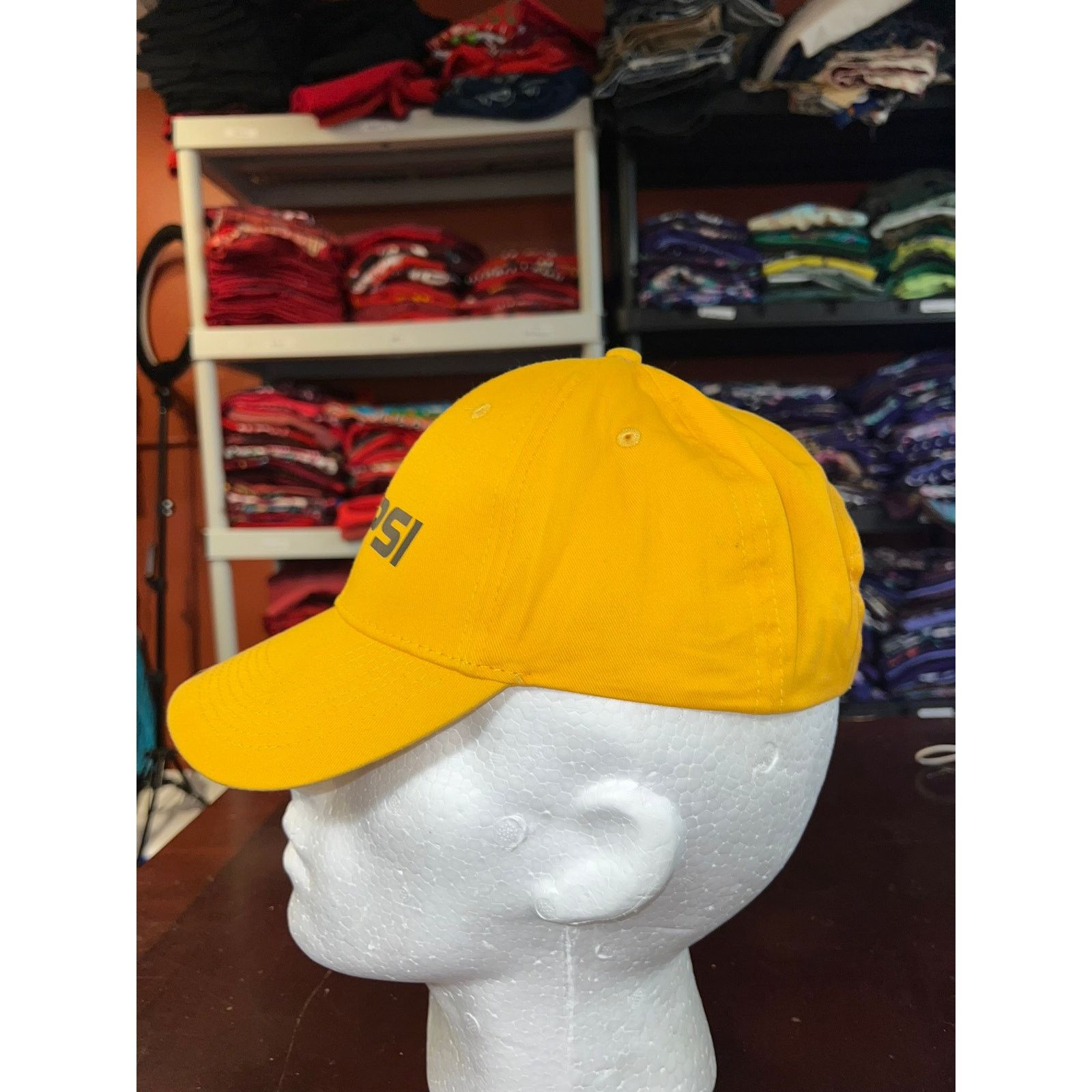 Vintage Vintage Pepsi Hat Yellow Black Soda Promo Cap Headwear Size ONE SIZE - 4 Thumbnail