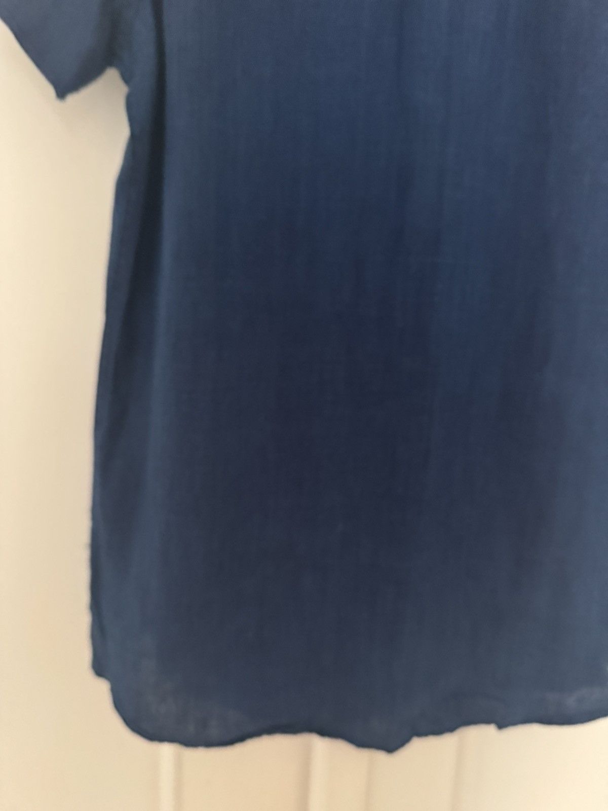 Taylor Stitch Taylor Stitch Embroidered Short Sleeve Western Indigo Linen Size US XS / EU 42 / 0 - 11 Thumbnail