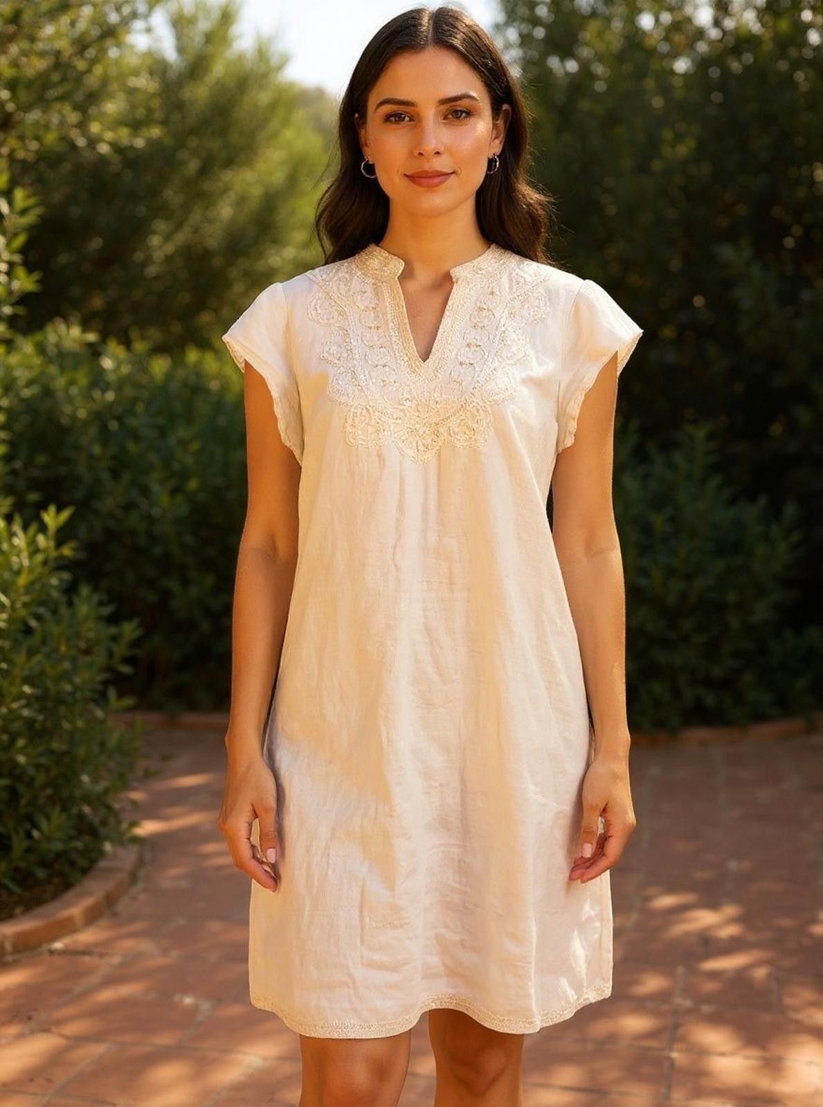 Other Cynthia Rowley Sleeveless Casual Dress/Embellished Neckline Size M / US 6-8 / IT 42-44 - 1 Thumbnail