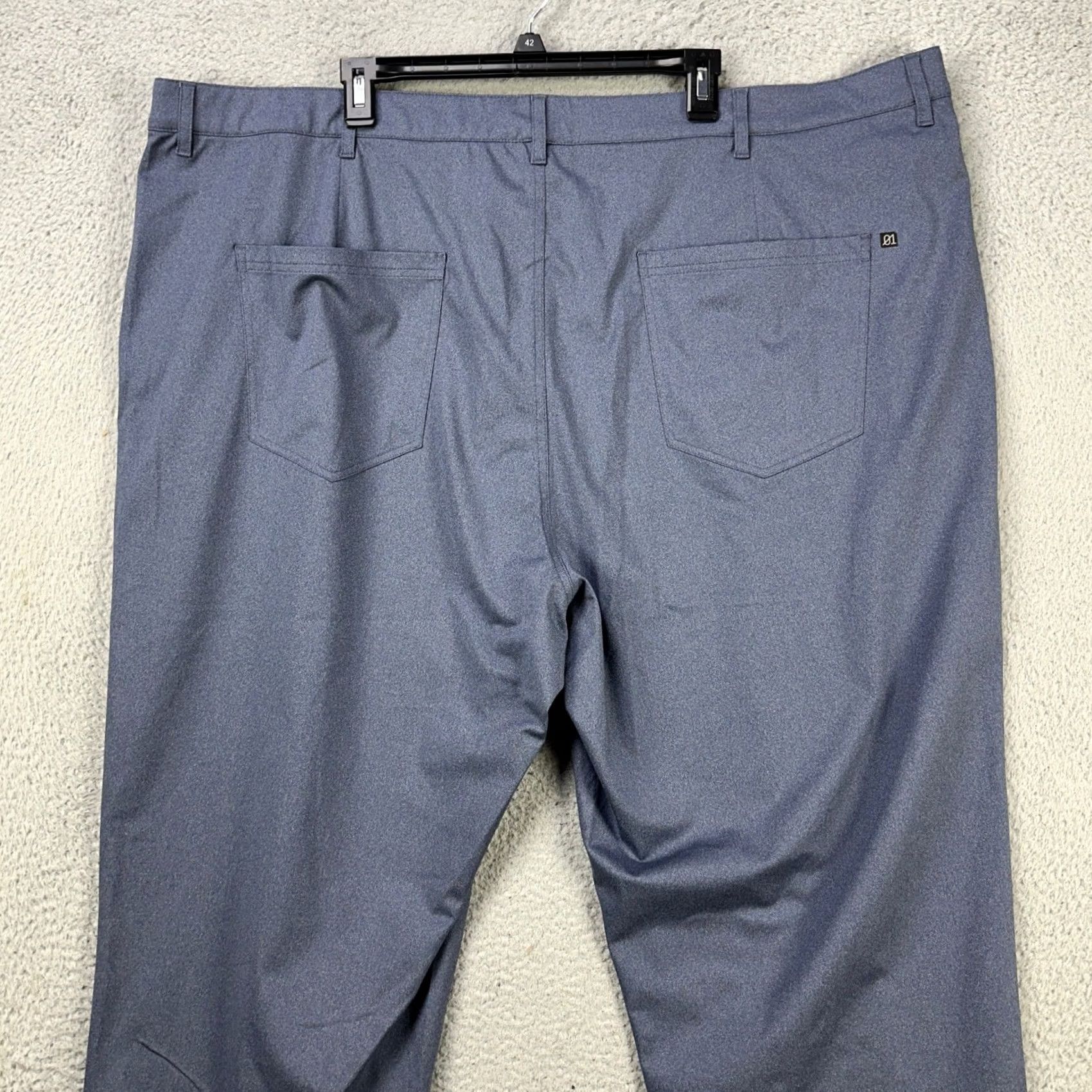 Vintage 01.Algo Mens Chino Pants 44 Blue Performance Tech Flat Front Wicking NEW Size US 44 / EU 60 - 3 Thumbnail
