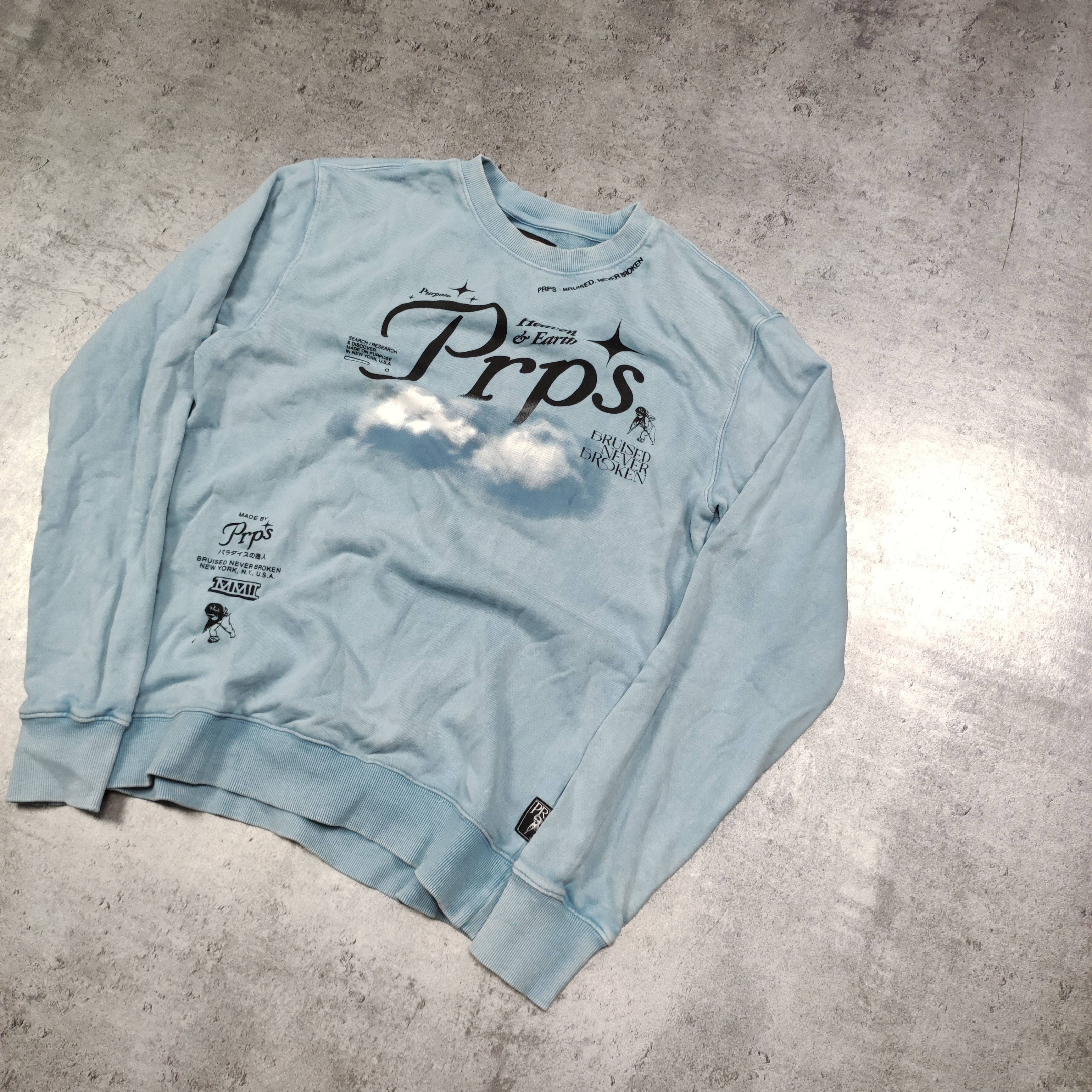Japanese Brand × Prps RARE Japanese Brand Prps Japan Clouds Sweatshirt Size US S / EU 44-46 / 1 - 2 Thumbnail