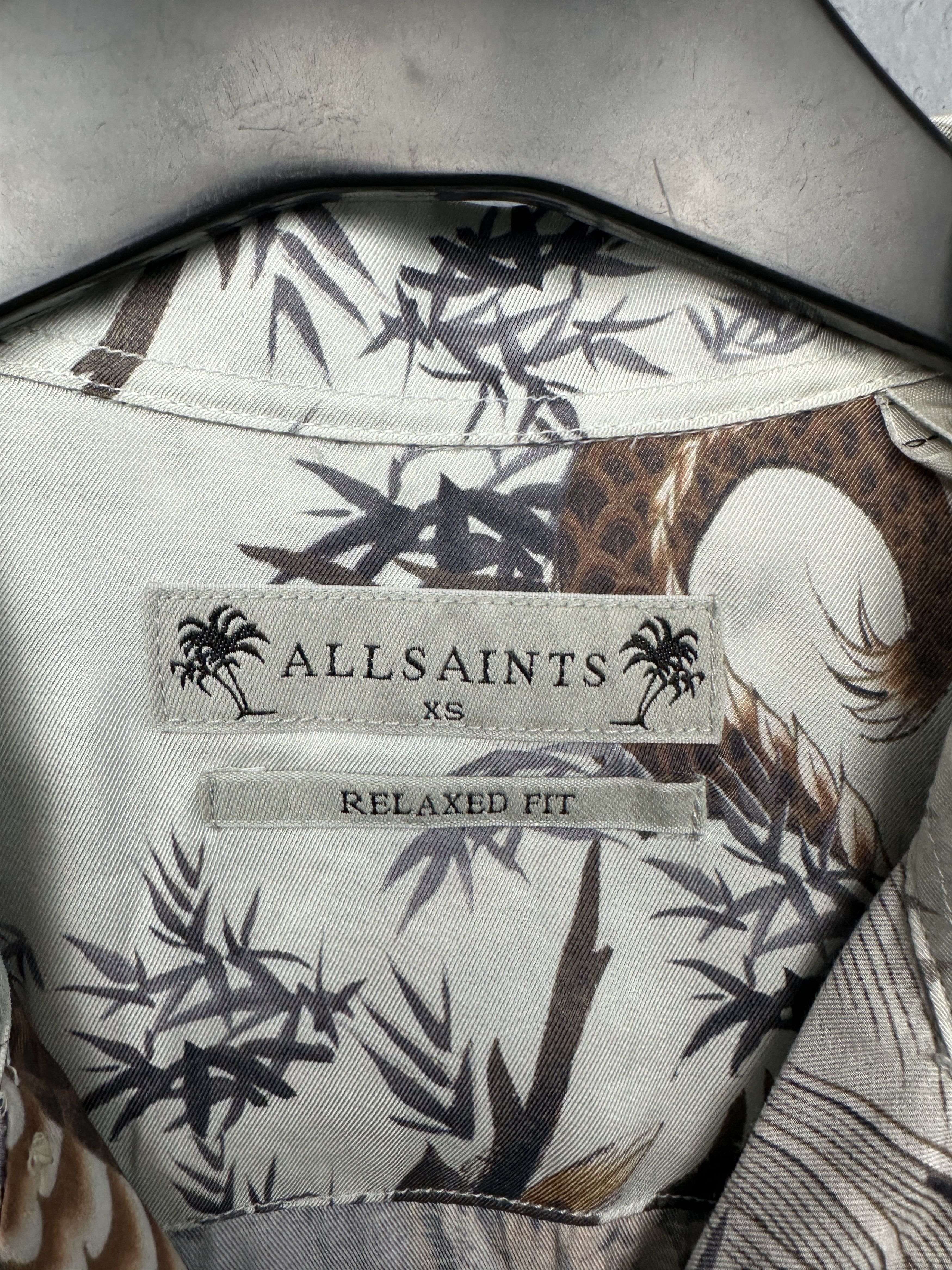 Allsaints Allsaints Mens Kali Hawaiian Shirt Dragon Tiger Size US XS / EU 42 / 0 - 4 Thumbnail