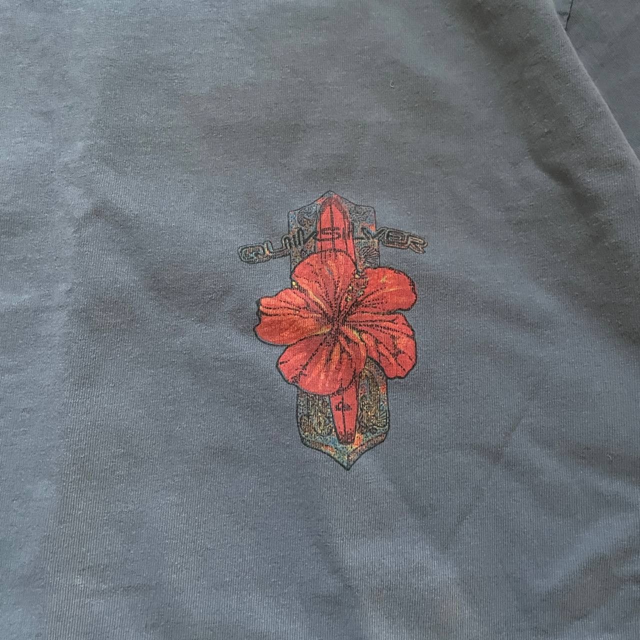 Quiksilver × Vintage VINTAGE Y2K QUIKSILVER AMAZING FLOWER RARE T SHIRT Size US L / EU 52-54 / 3 - 6 Thumbnail