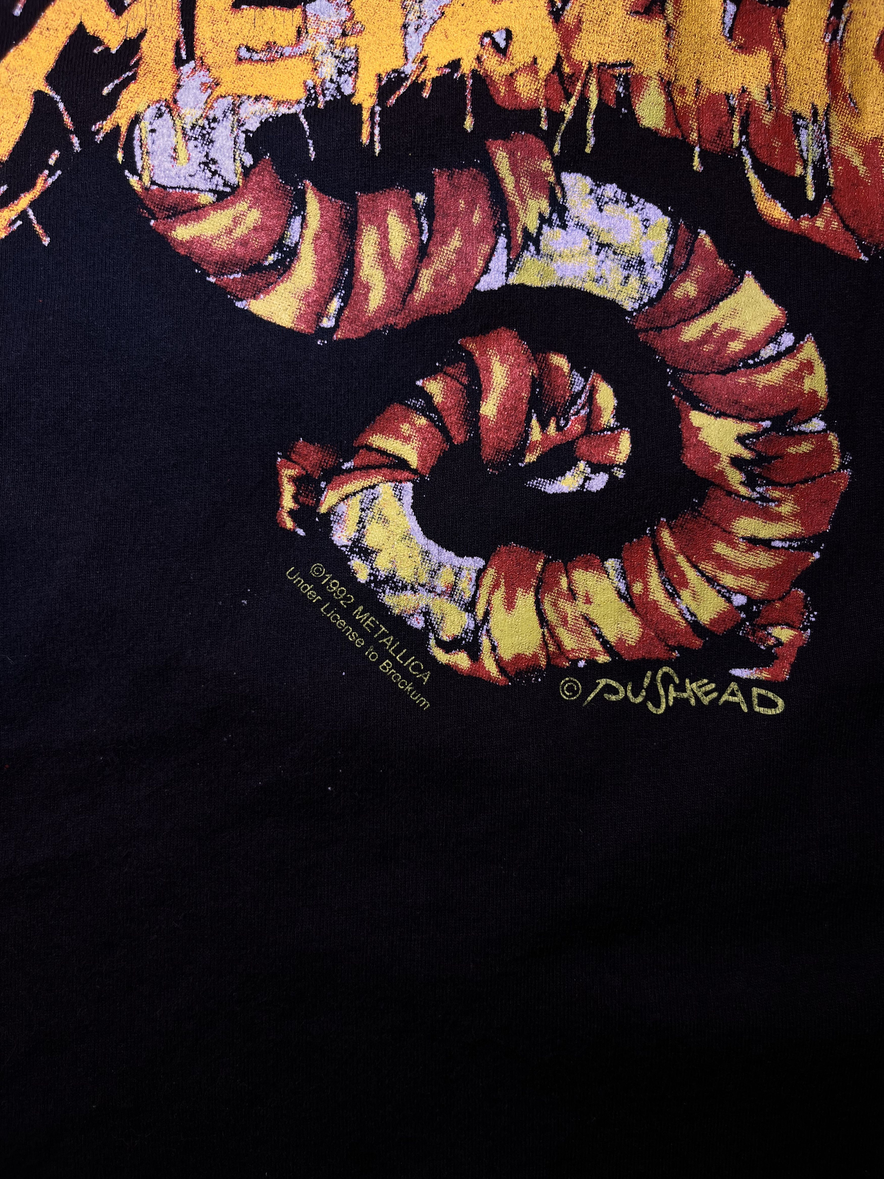 Band Tees Vintage RARE Metallica Pushead Wherever I May Roam 1992 Size US L / EU 52-54 / 3 - 3 Thumbnail