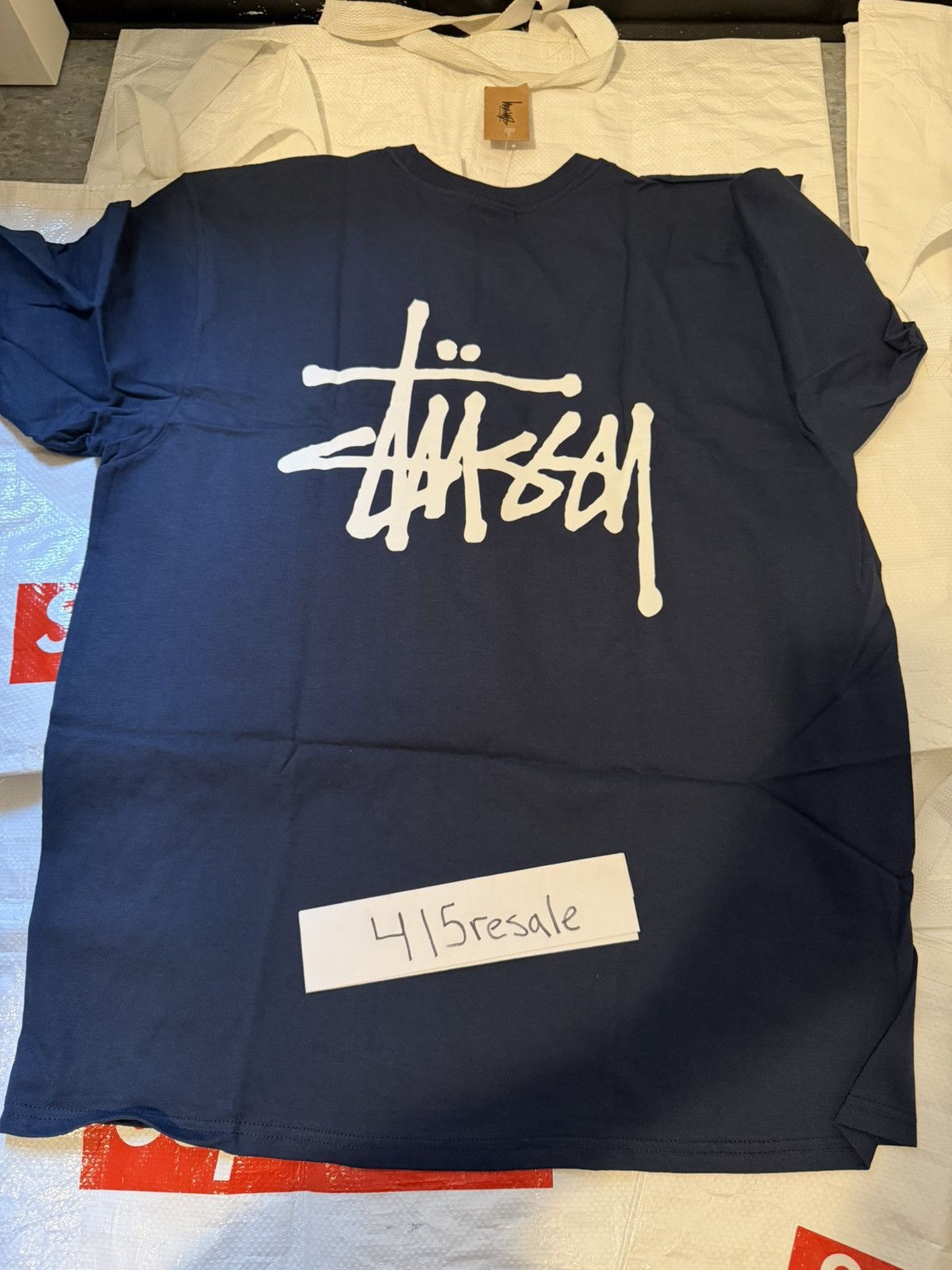 Stussy Stussy Basic Logo Tee Navy Size US L / EU 52-54 / 3 - 11 Thumbnail