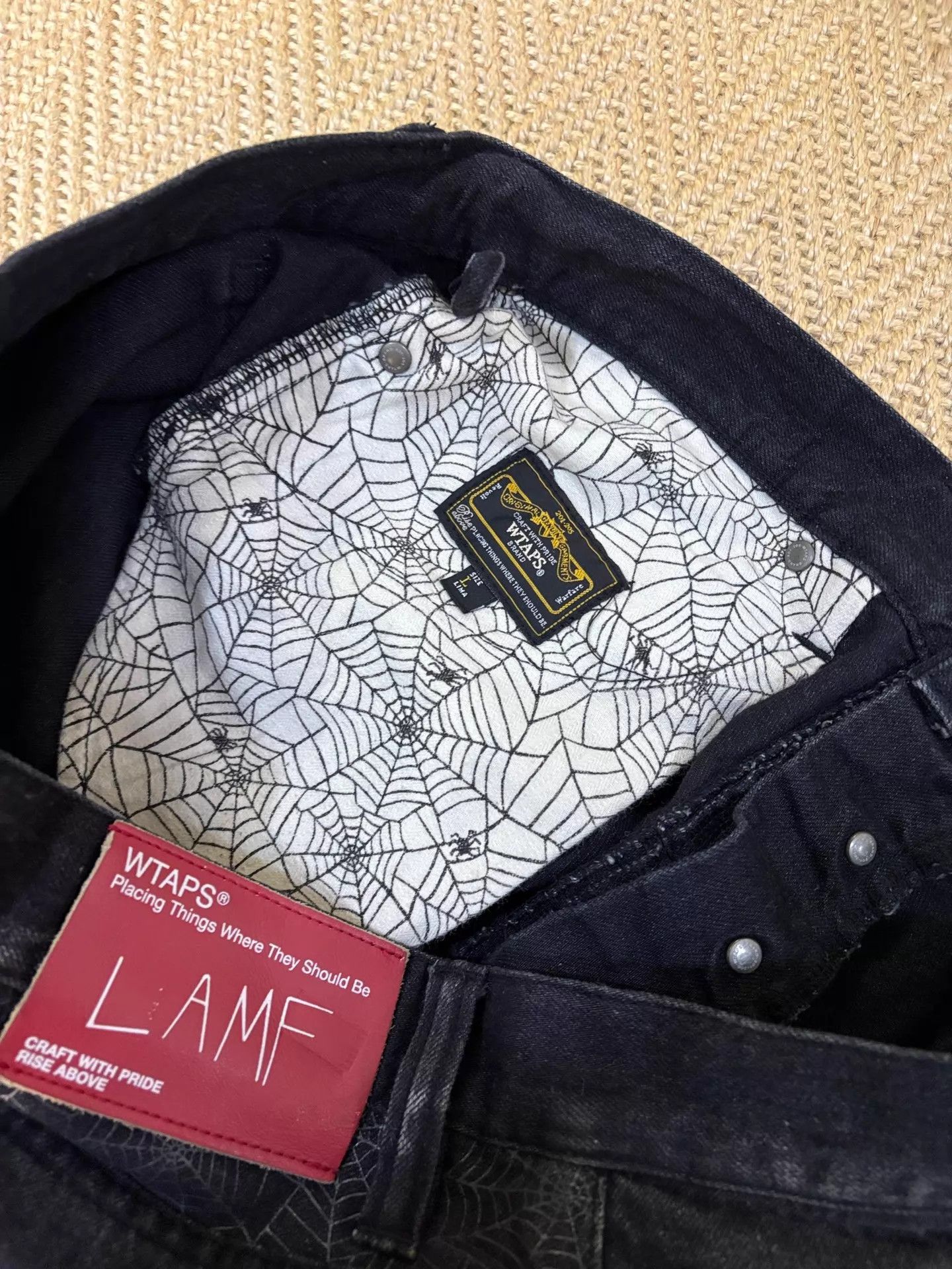 Wtaps Wtaps LAMF 09ss Trash Black Washed Spider Patchwork Jeans L Size US 34 / EU 50 - 8 Thumbnail