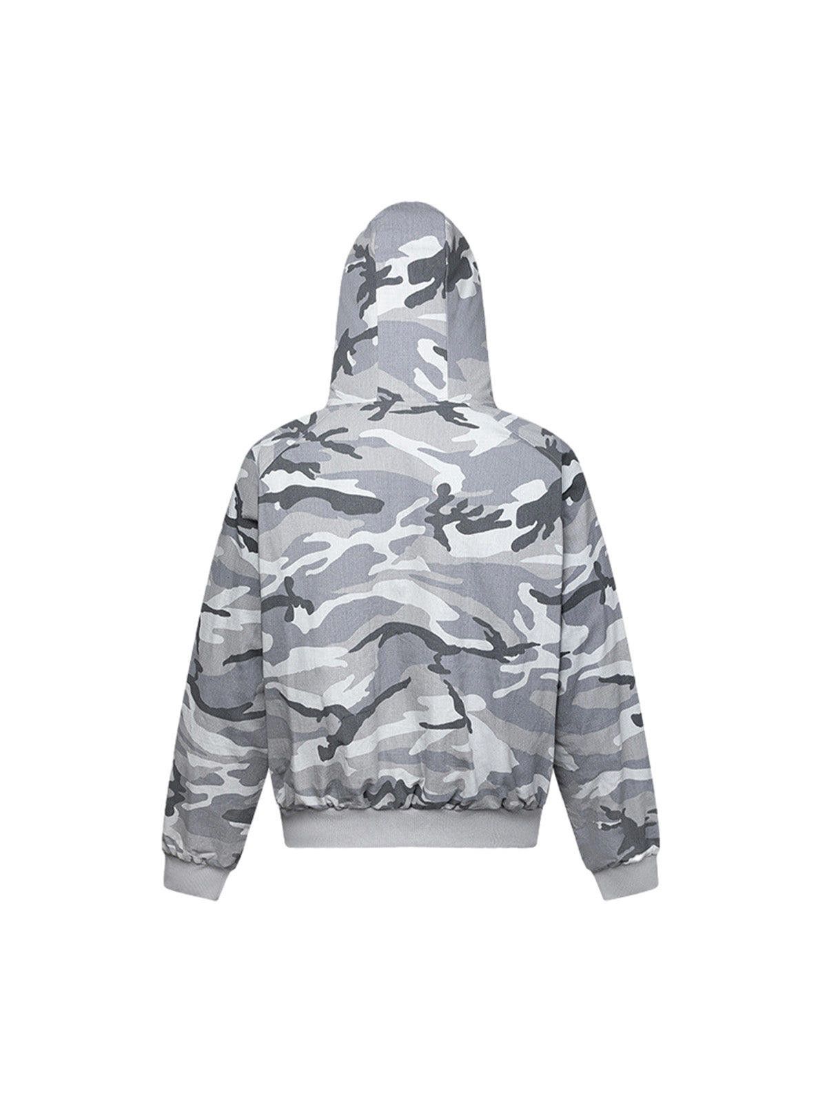 Japanese Brand Camouflage Fleece Hooded Jacket Size US M / EU 48-50 / 2 - 4 Thumbnail