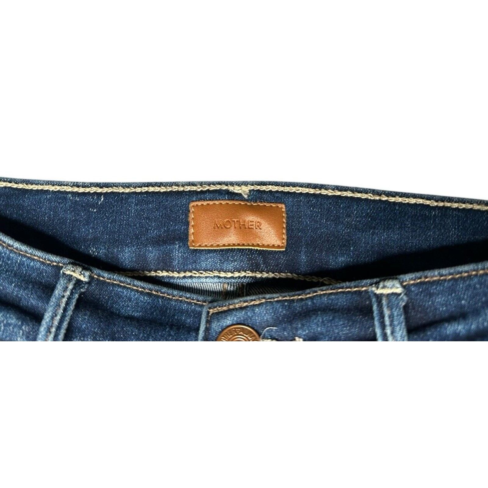 MOTHER MOTHER The Stunner Ankle Fray Jean Womens 25 Dark Skinny Size 25" / US 0 / IT 36 - 9 Thumbnail