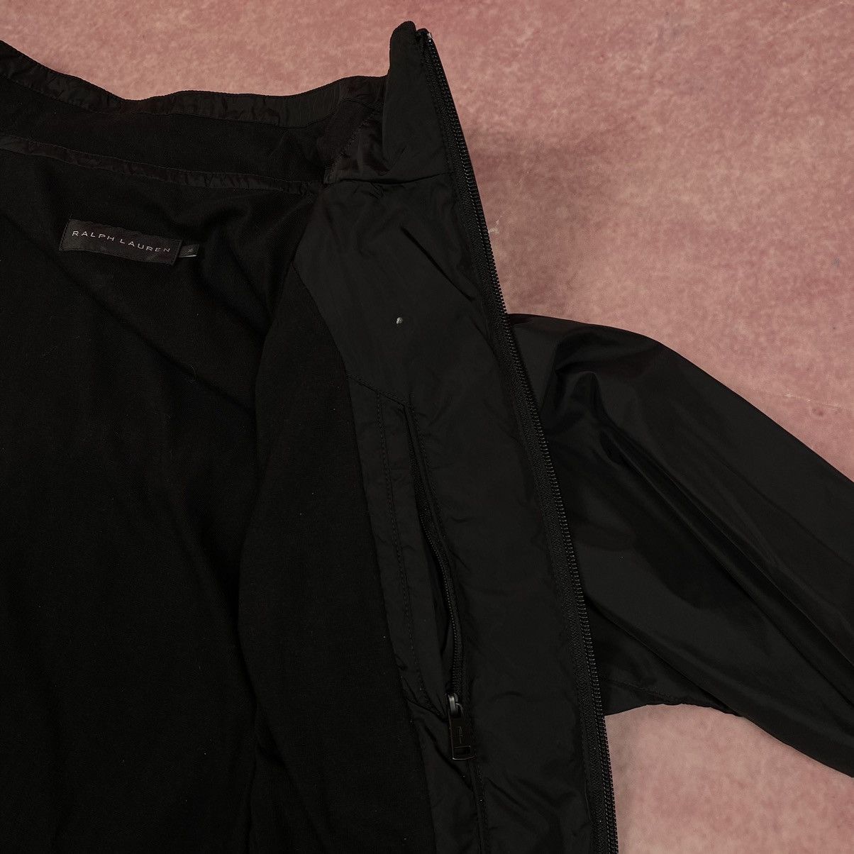 Ralph Lauren Black Label Ralph Lauren Black Label Nylon Jacket Lambskin Leather Size US XL / EU 56 / 4 - 14 Thumbnail