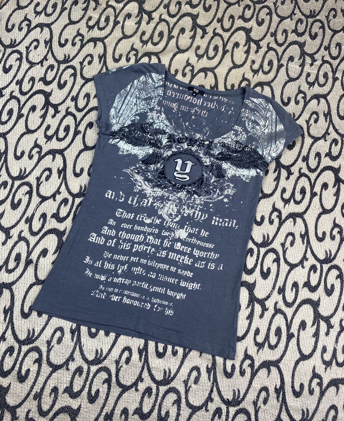Affliction × Burberry × If Six Was Nine Y2K if Six Was Nine Avant Garde T-shirt Streetwear Size M / US 6-8 / IT 42-44 - 2 Thumbnail