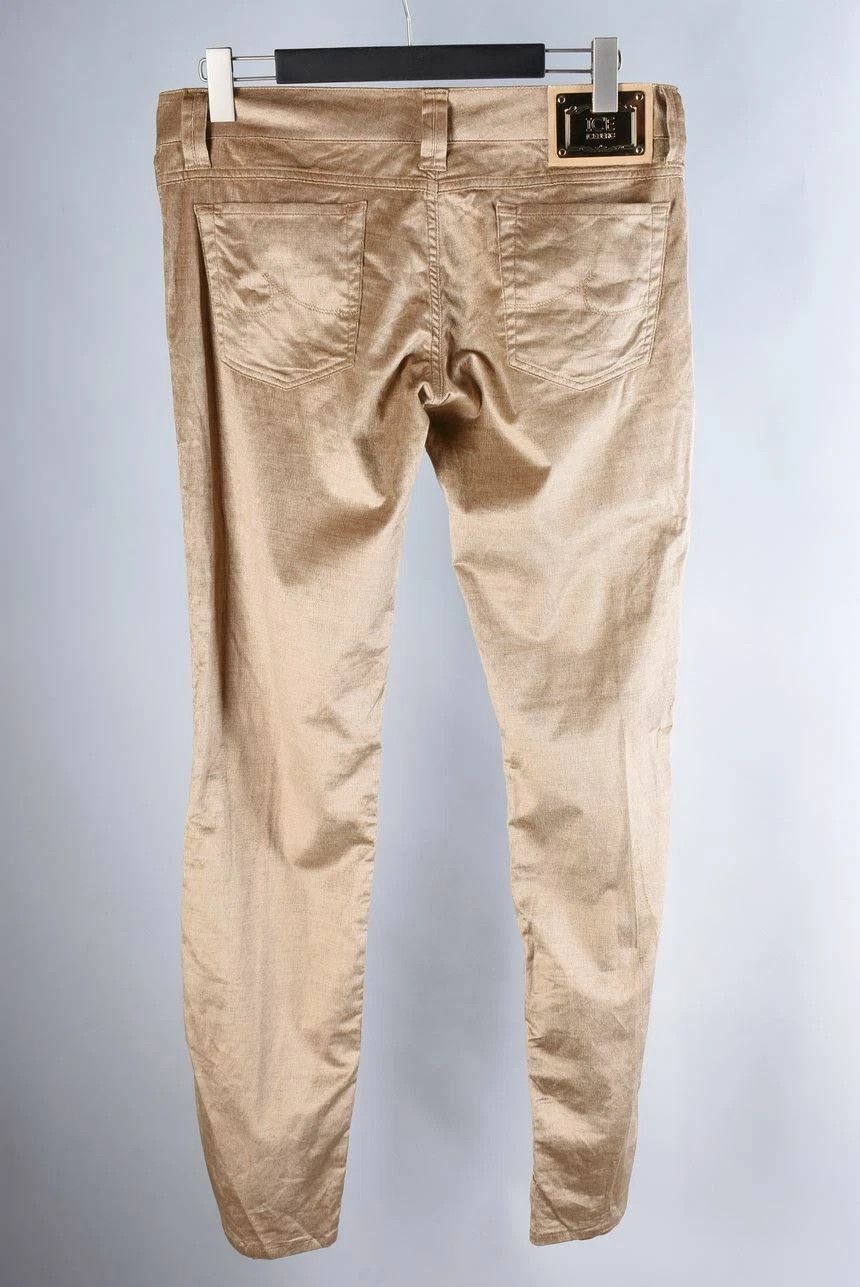 Iceberg Women's Iceberg Gold Corduroy Velvet Trousers Size L Size 36" / US 14 / IT 50 - 4 Thumbnail