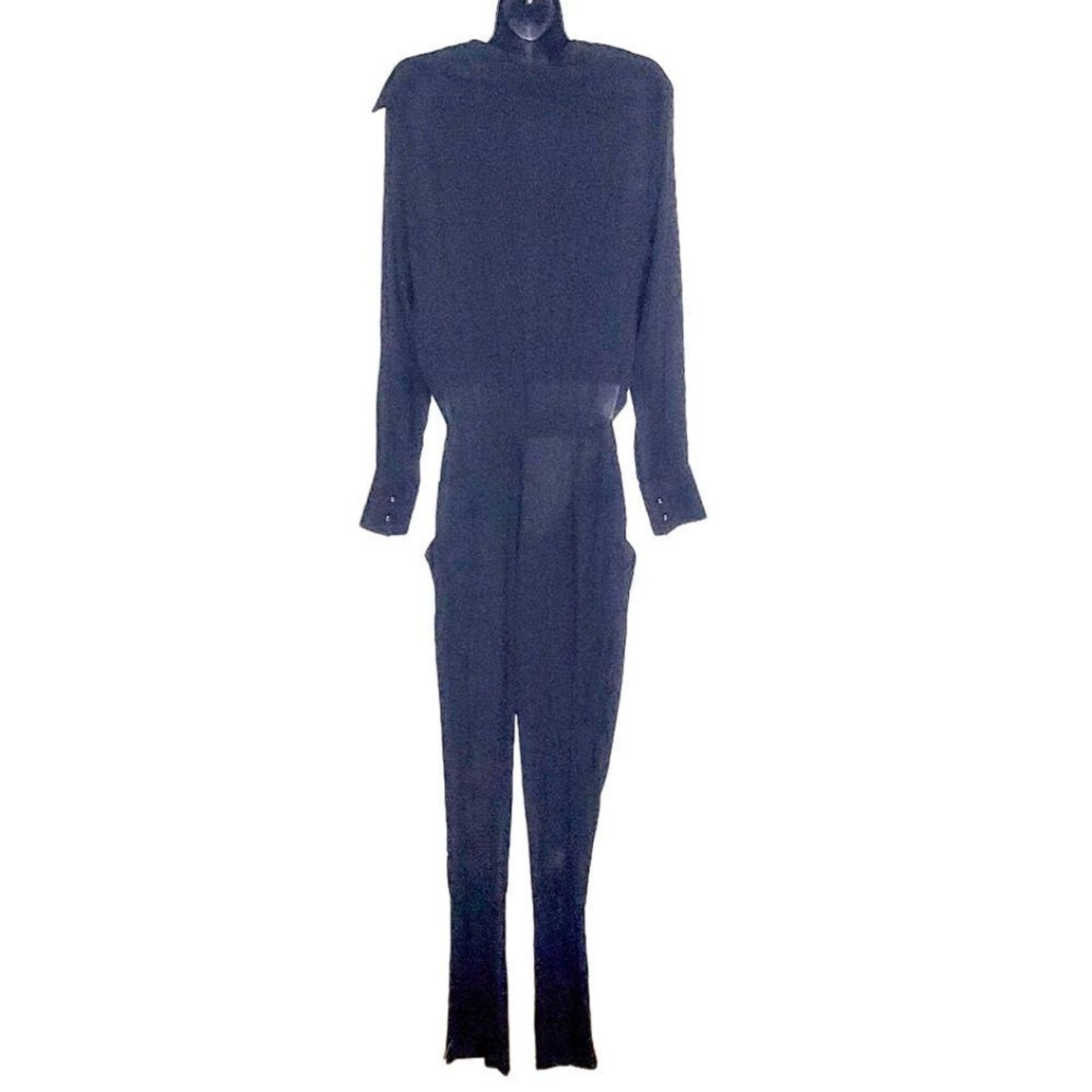 Rachel Comey Rachel Comey Black Luana Button Down Long Sleeve Jumpsuit 6 Size 28" / US 6 / IT 42 - 4 Thumbnail
