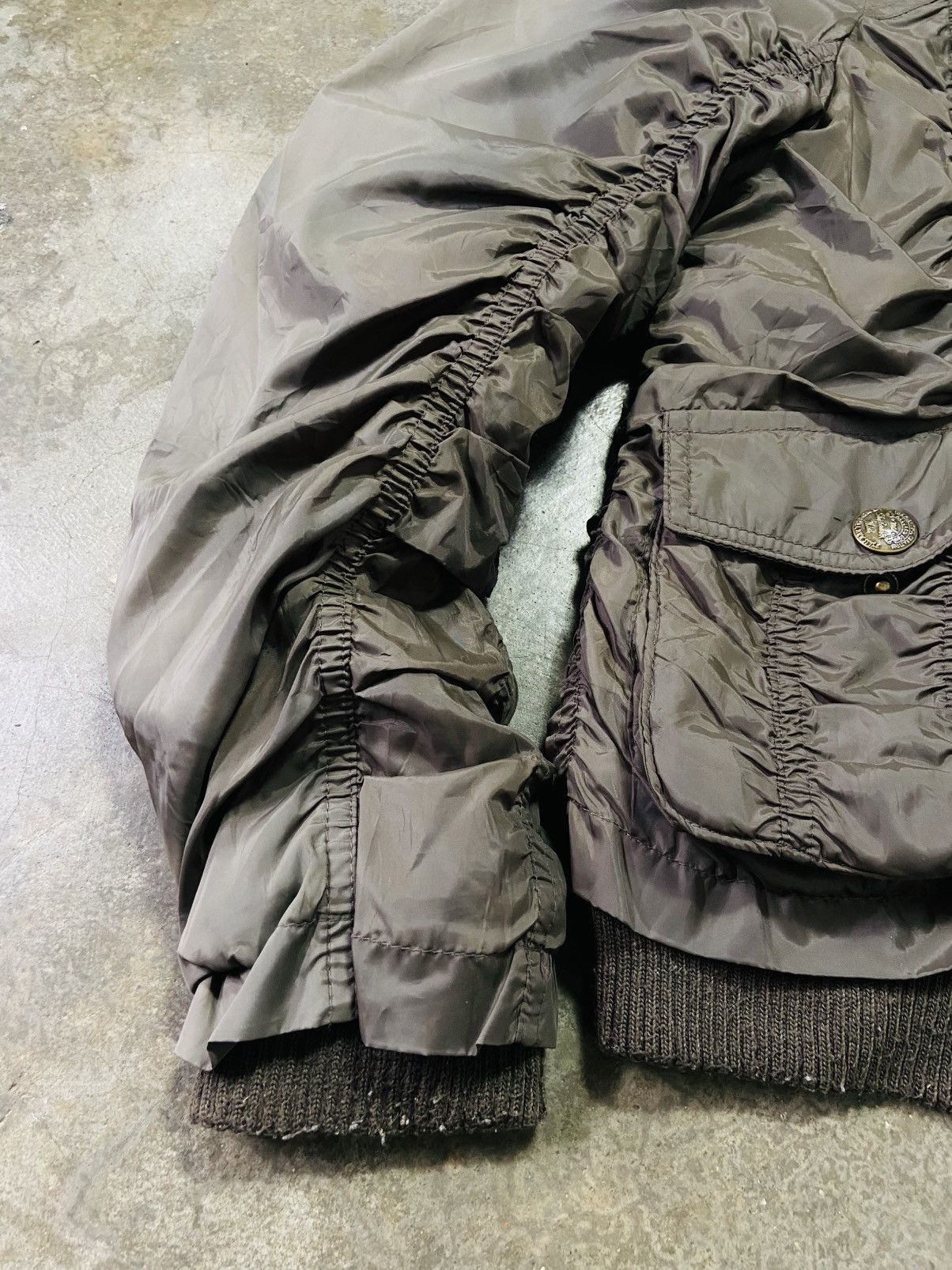 Seditionaries Faded Sky Bomber Mini Fur Hoodie Nylon Jacket Size M / US 6-8 / IT 42-44 - 6 Thumbnail