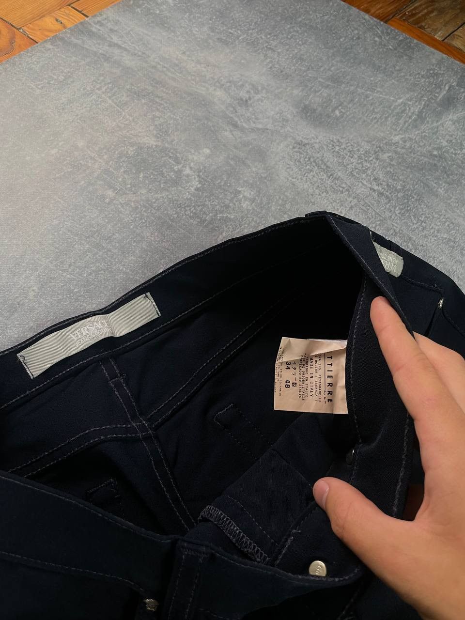 Versace Jeans Couture Vintage Versace Jeans Couture straight navy blue pants Size US 34 / EU 50 - 8 Thumbnail