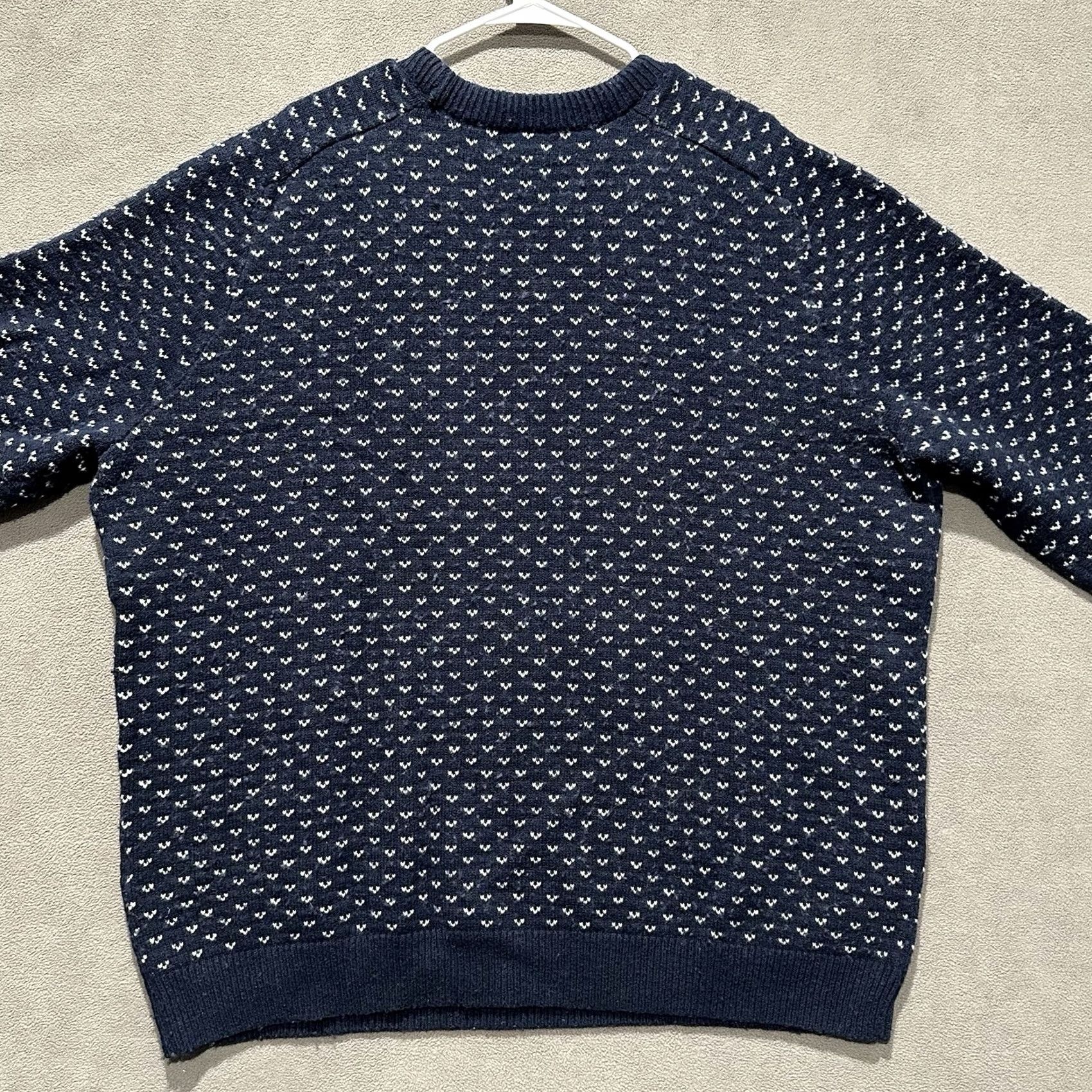 Lands' End Lands End Sweater Mens XXL Tall Blue Birds Eye Pullover Crewneck Wool Blend GUC Size US XXL / EU 58 / 5 - 2 Thumbnail