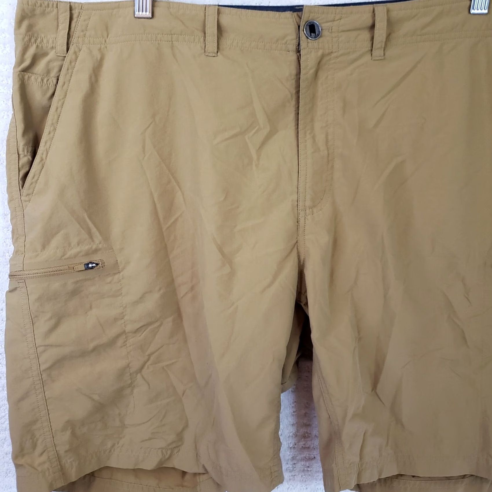 ExOfficio ExOfficio Shorts Mens 42x9 Camel Cargo Pocket Outdoor Camp Hike Nylon Cotton? Size US 42 / EU 58 - 2 Thumbnail