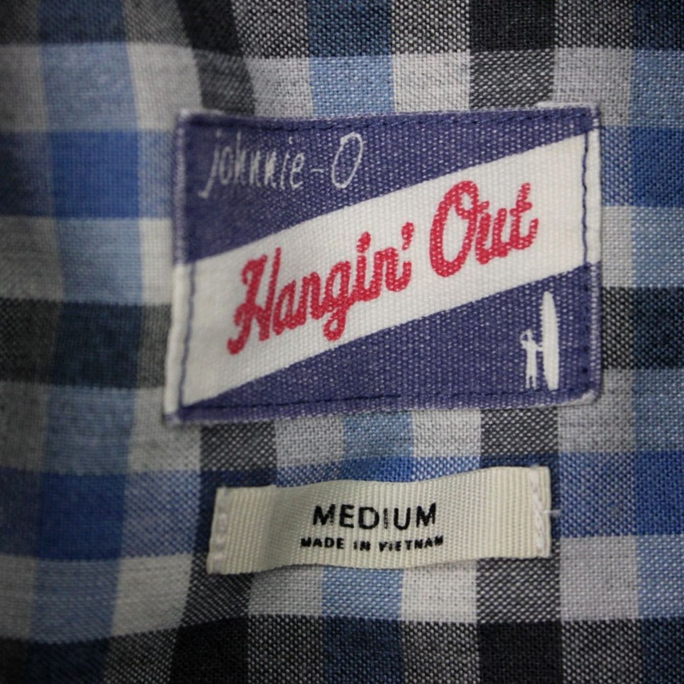 johnnie-O johnnie-O Shirt Adult Medium Blue/White/Black Plaid Button-Down Long Sleeve Cotton L/S Shirt Mens Medium Plaid Button-Up Size US M / EU 48-50 / 2 - 7 Thumbnail