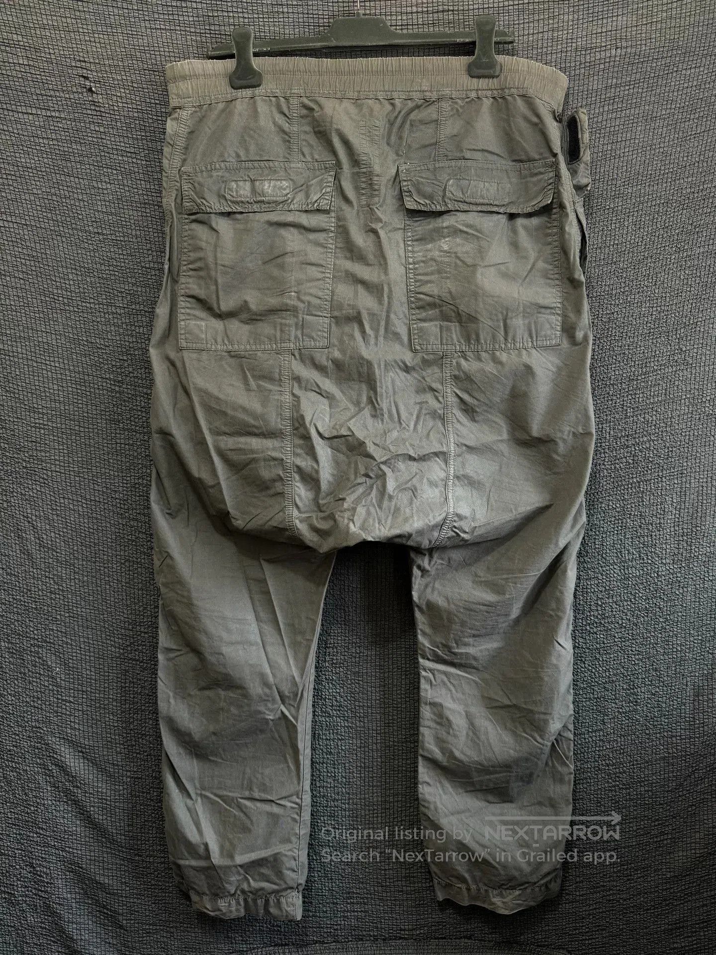 Rick Owens Rick Owens Gray Cargo Drop-Crotch Pants. Size US 28 / EU 44 - 2 Thumbnail