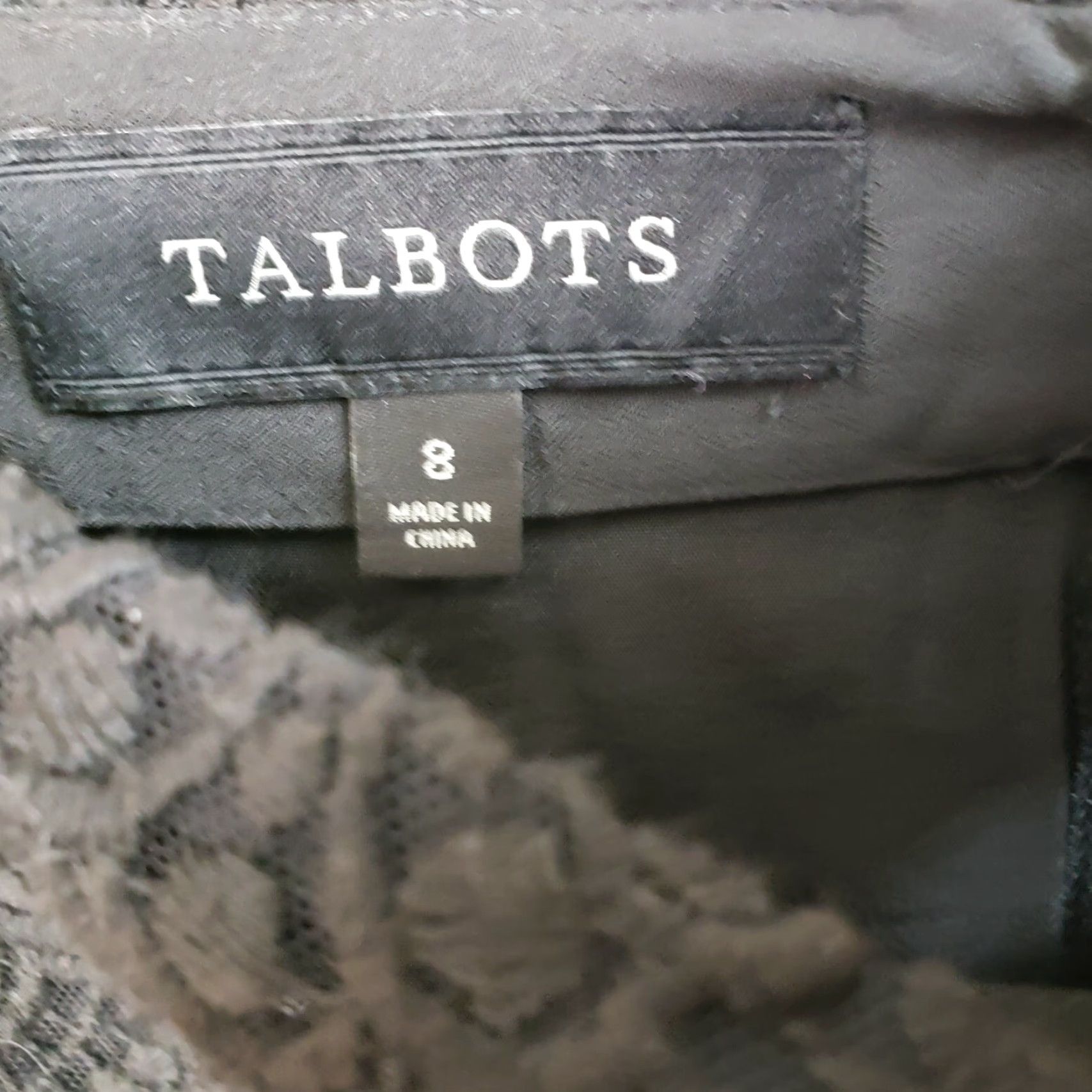 Talbots Talbots Skirt Womens Size 8 Black Embroidered A-Line Knee Length Cotton Blend Vintage? No Size 30" / US 8 / IT 44 - 3 Thumbnail