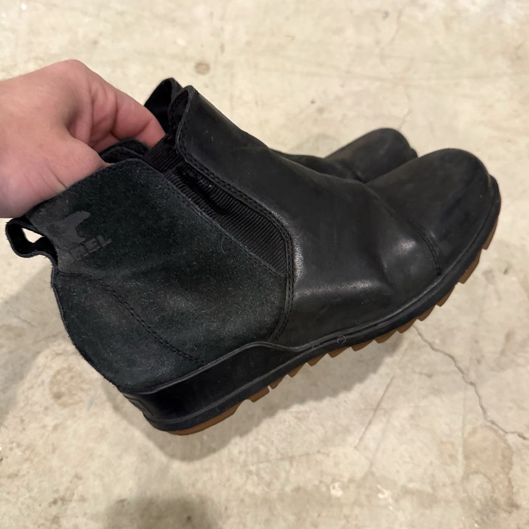 SOREL Sorel Boots Womens 7.5 Evie Chelsea Black Pull On Comfort Wedge Heels NL3816-010 Size US 8 / IT 38 - 4 Thumbnail