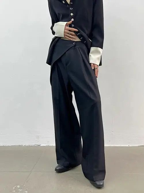Japanese Brand Fujimori x Hori Black retro wrap pants trousers Size US 32 / EU 48 - 1 Thumbnail