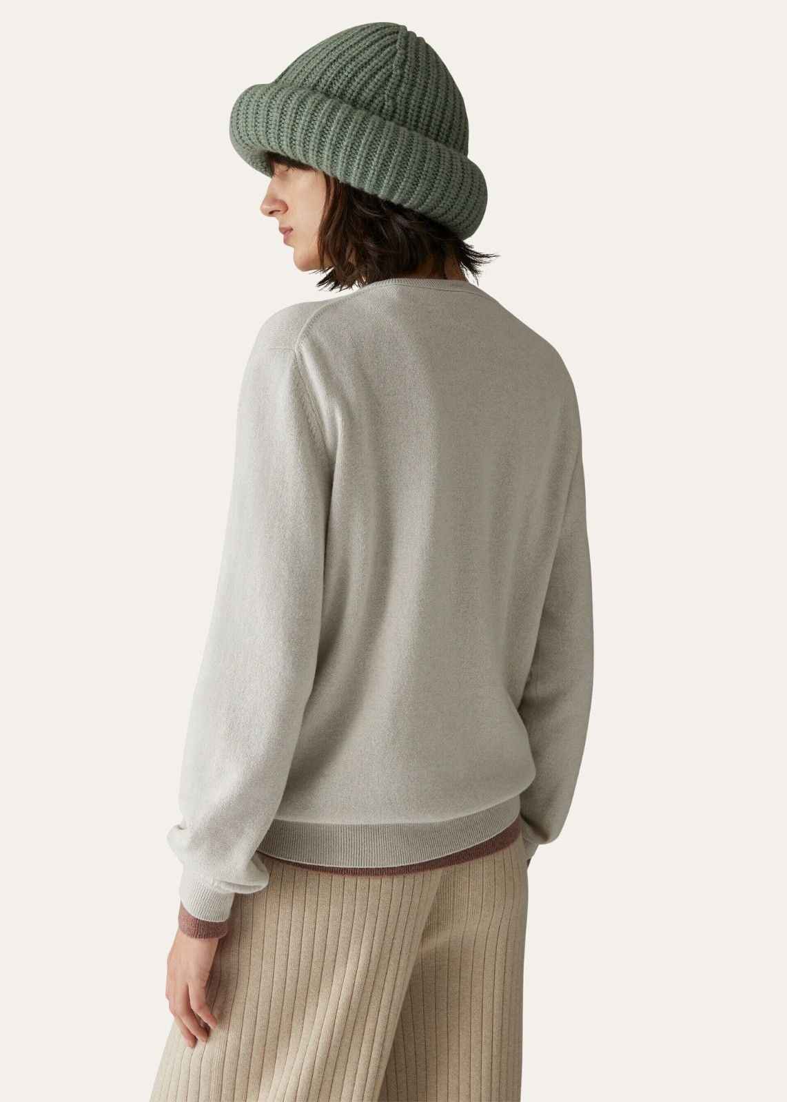 Loro Piana o1srvl11e0824 ICA Cashmere Crewneck Sweater in Light Grey Size XXL / US 16-18 / IT 52-54 - 4 Thumbnail