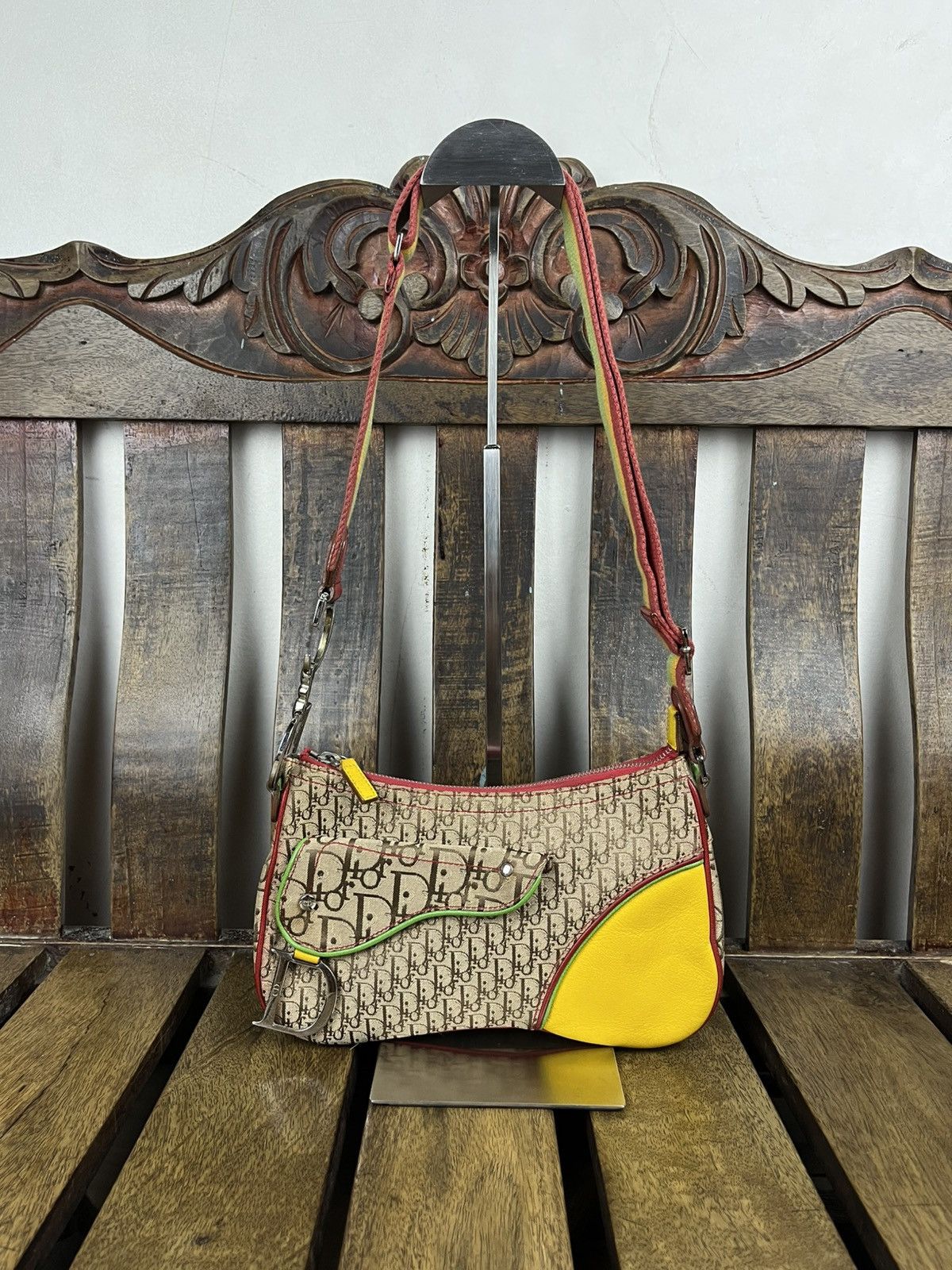 Dior John Galliano 2004 Rasta Saddle Bag