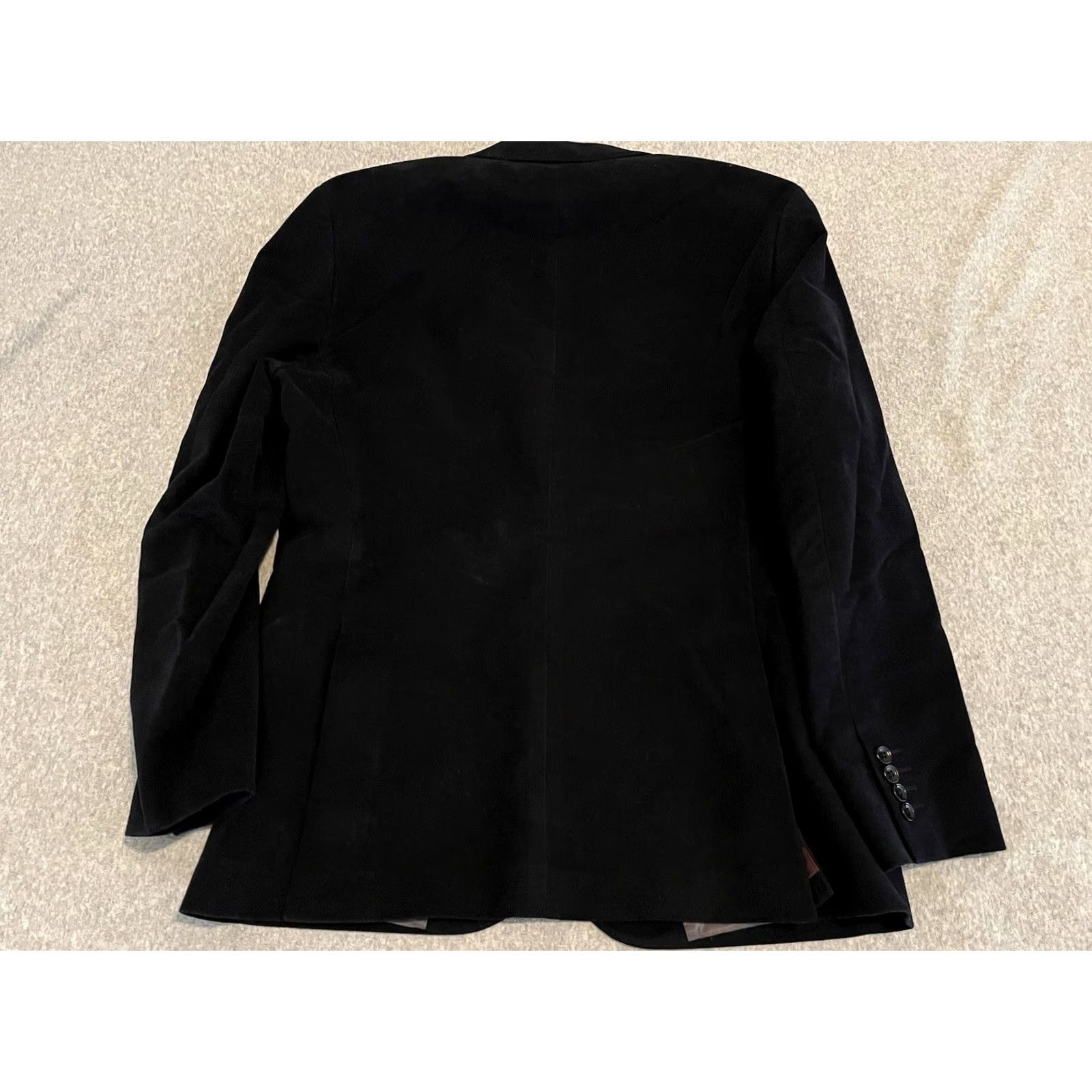 Charles Tyrwhitt Charles Tyrwhitt Blazer Sport Coat Jacket Mens 44R Slim Fit Black 2 Button Cotton Elastane Size 44R - 7 Thumbnail