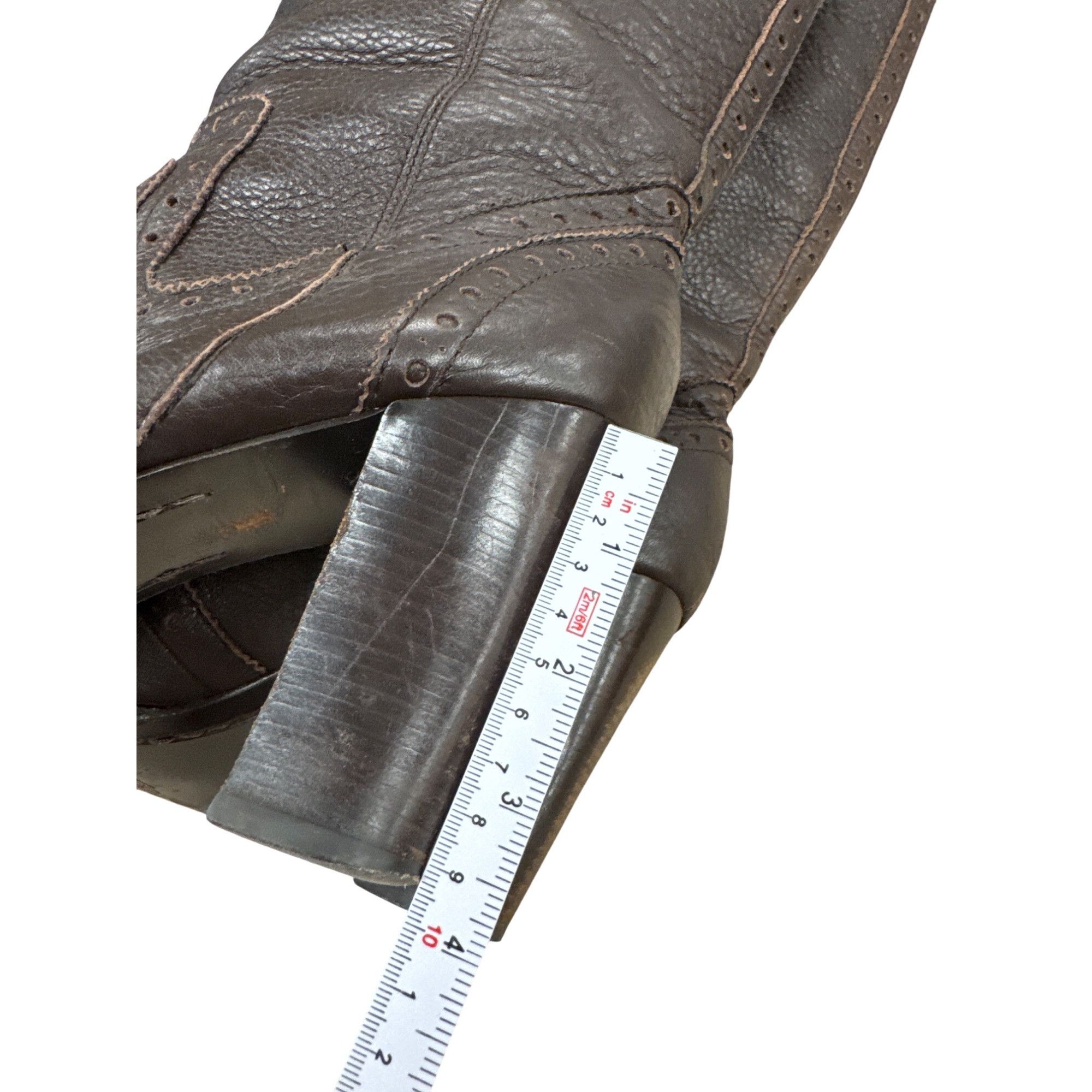 Michael Kors Michael Kors Womens Brown Knee High Leather Riding Boots 10M Size US 10 / IT 40 - 10 Thumbnail