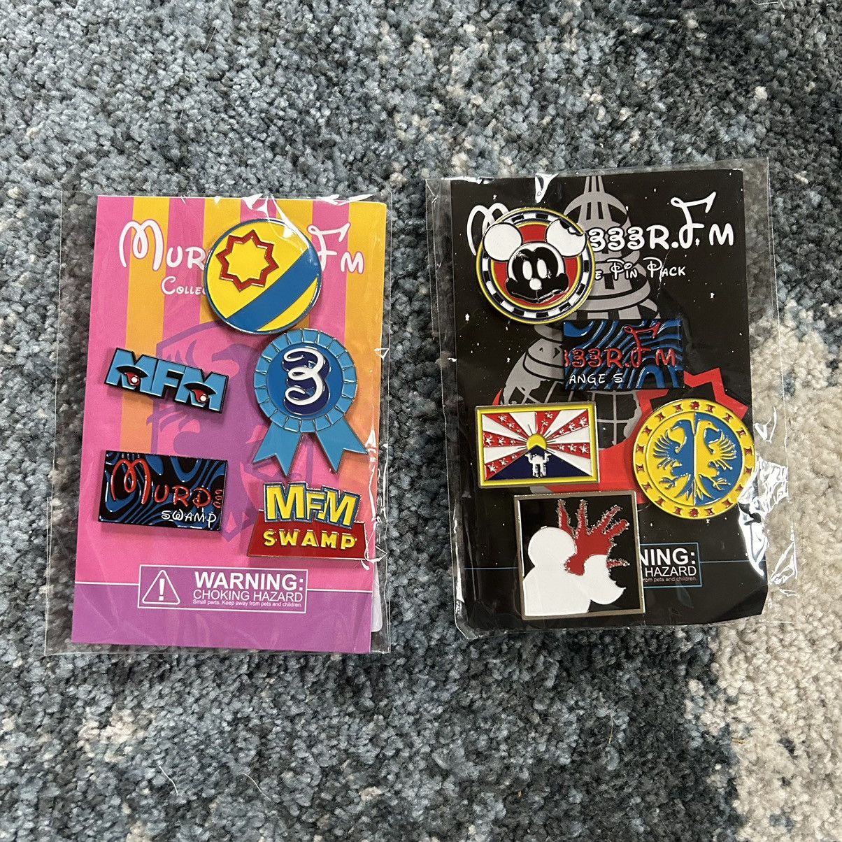 Designer × Disney × murd333r.fm MFM333.com BOOTLEG DiSNEY ENAMEL PiN SET 2 Size ONE SIZE - 4 Thumbnail
