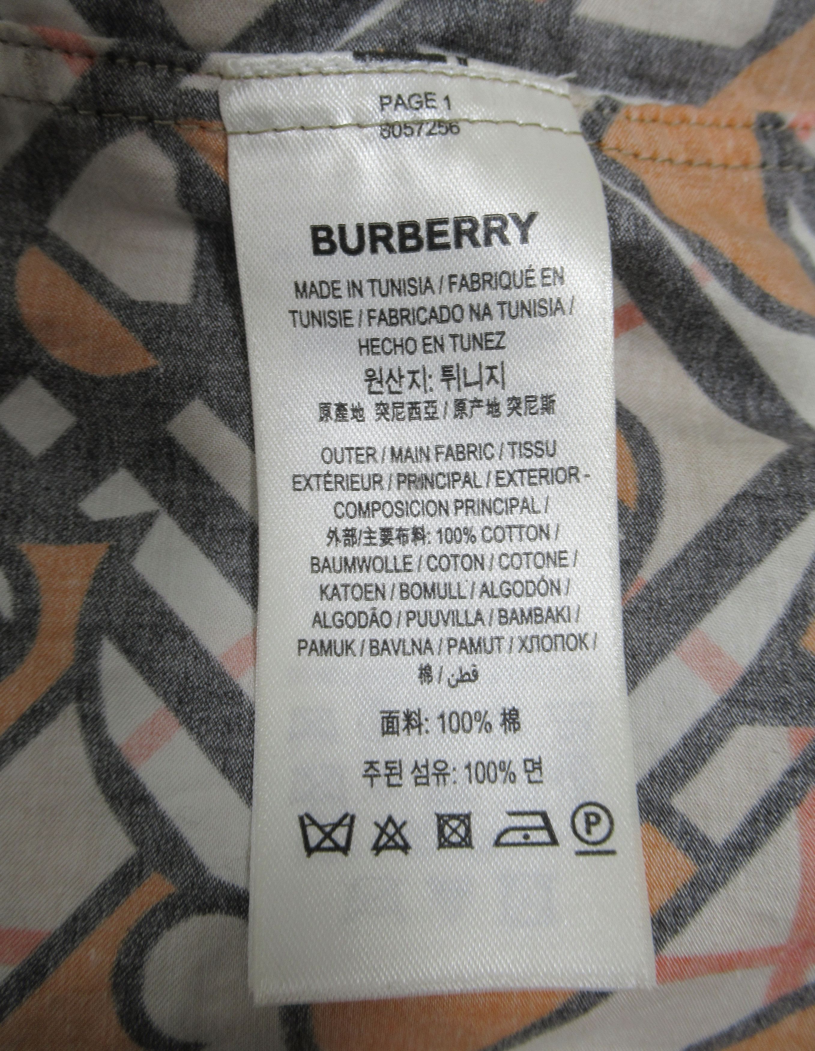 Burberry Burberry TB Monogram-Print Short Sleeve Shirt Archive Beige Size US S / EU 44-46 / 1 - 10 Thumbnail