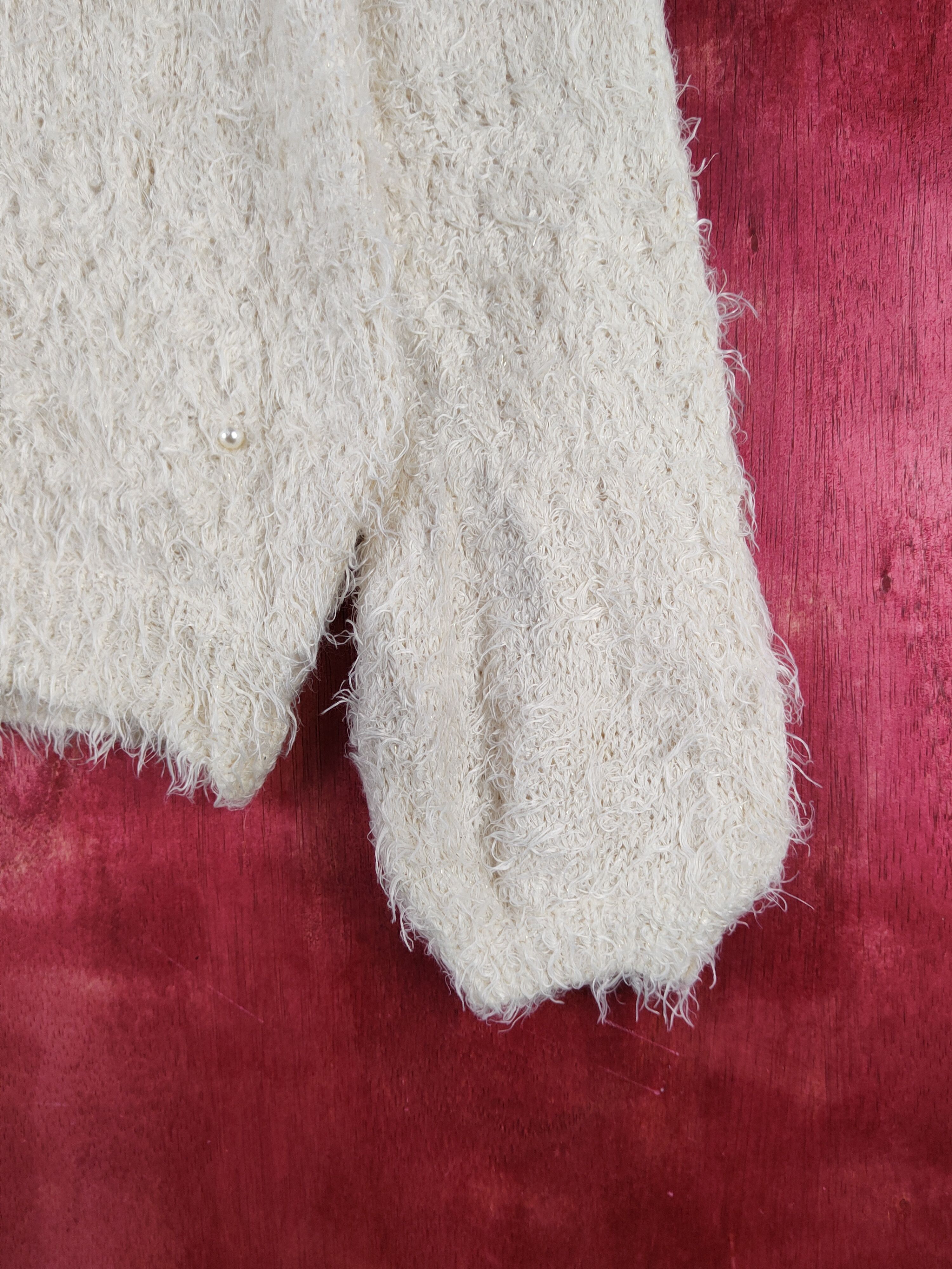 Homespun Knitwear × Japanese Brand Ingni Yellow Shag Shaggy Fur Mohair Knitwear #S2083 Size M / US 6-8 / IT 42-44 - 7 Thumbnail