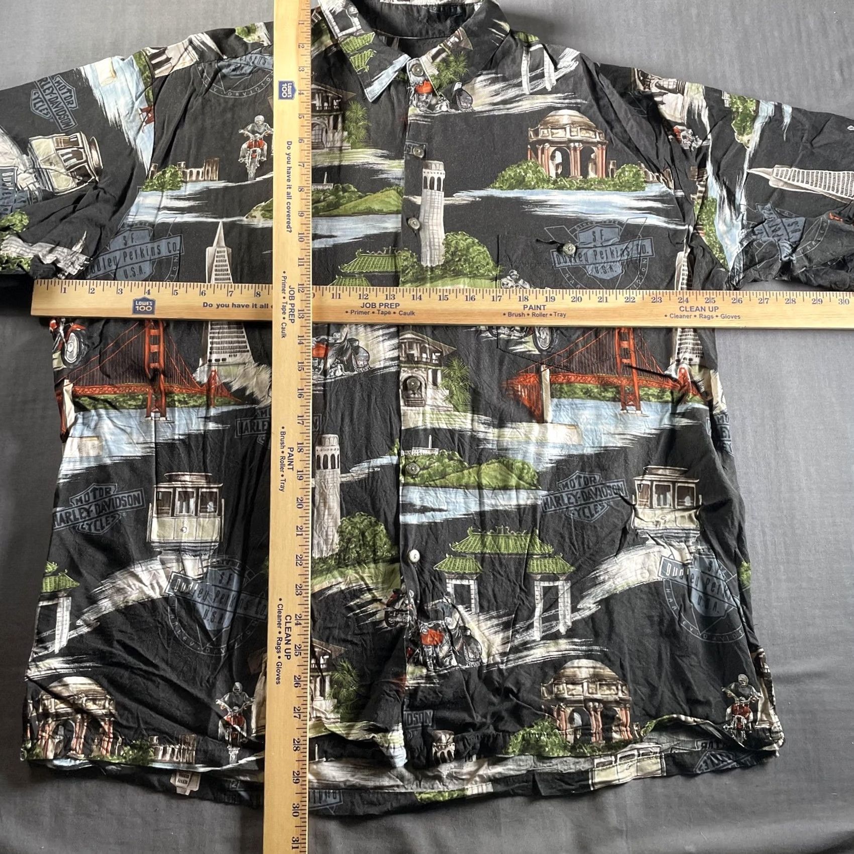 Harley Davidson Harley-Davidson Shirt Mens 2XL Black San Francisco Hawaiian Aloha Viscose USA Shirt Size US XXL / EU 58 / 5 - 5 Thumbnail