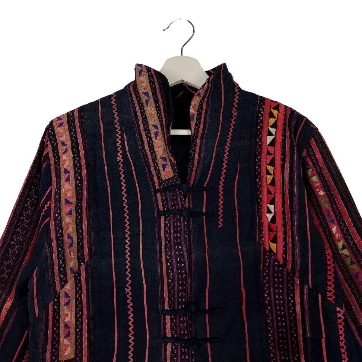 Japanese Brand 🔥Vtg Mandarin Style Jacket Navajo Issey Miyake Design Size US M / EU 48-50 / 2 - 3 Thumbnail